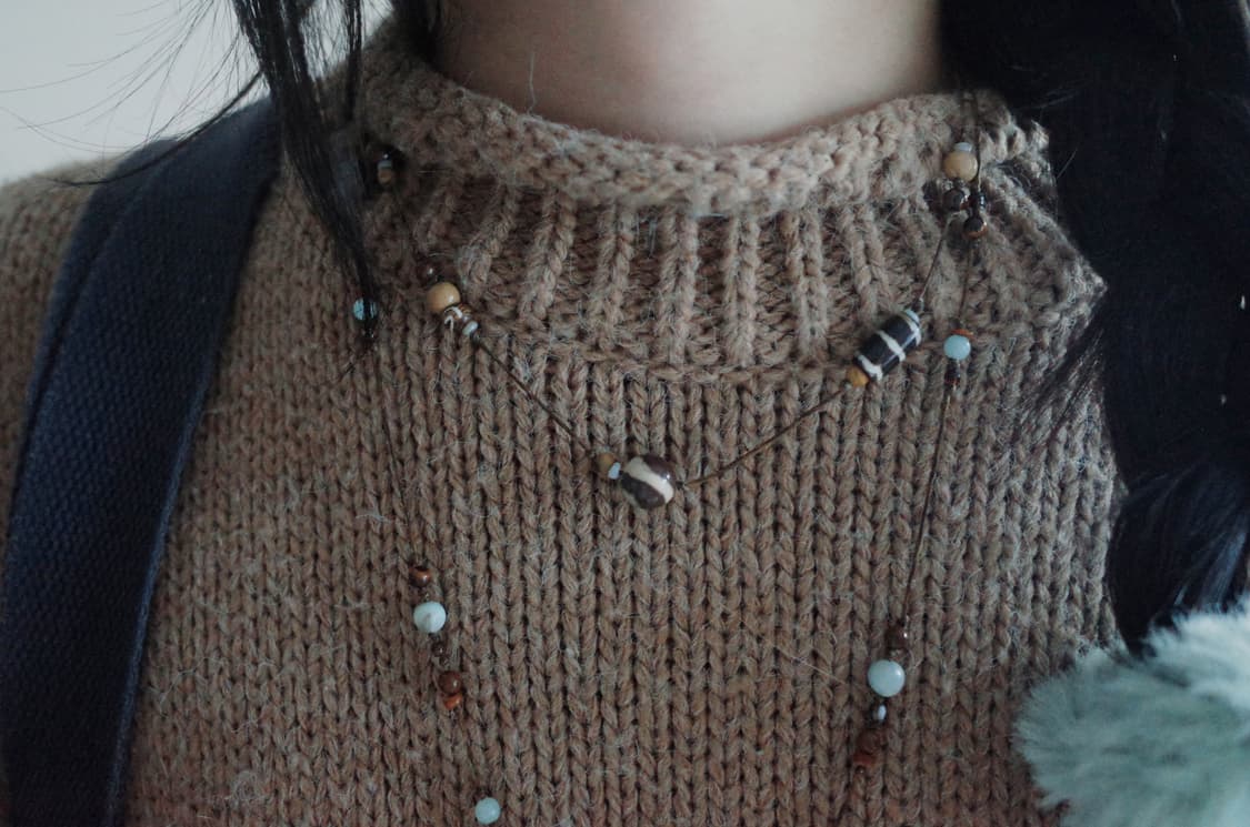 cocoa bubble necklace 코코아 버블 핸드메이드 목걸이 상품이미지3