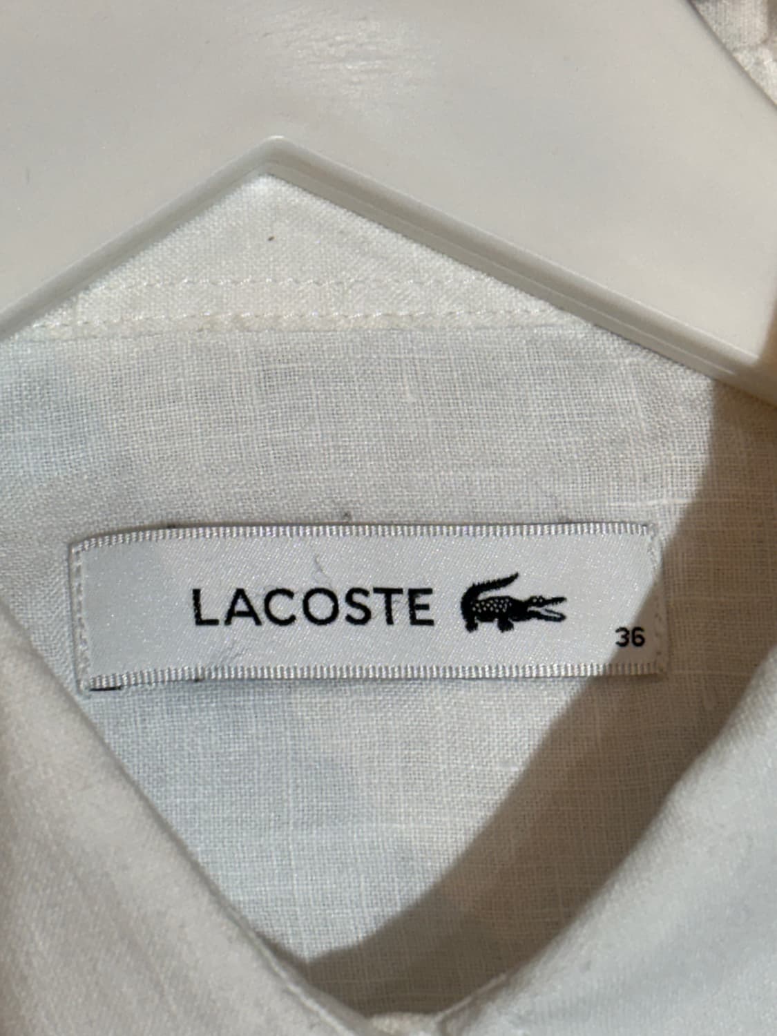라코스테 린넨 마 셔츠 화이트 36사이즈 상품이미지5