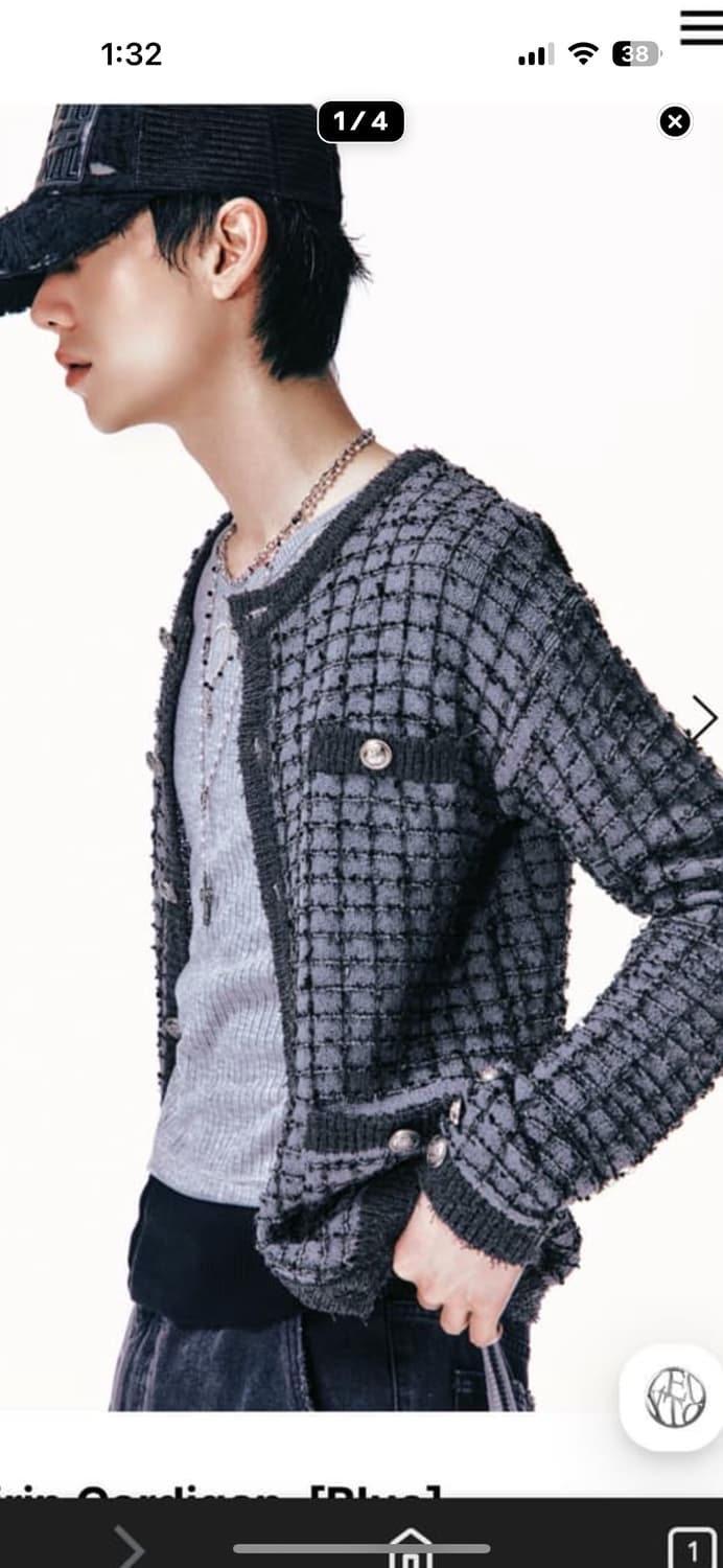 Tweed sirin cardigan_[blue] 새상품 상품이미지2