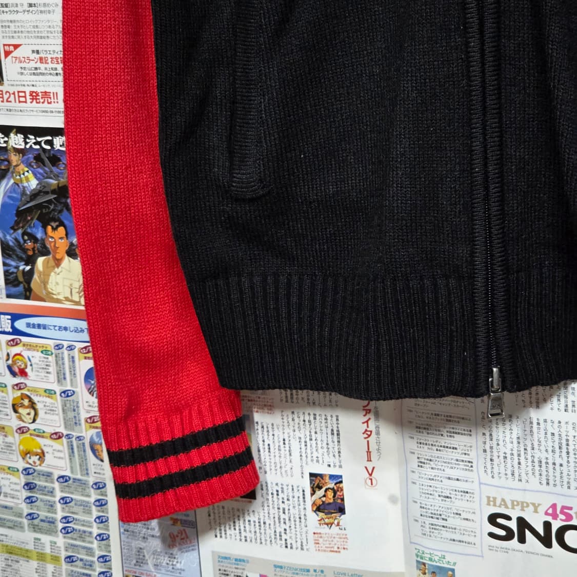 후부 레이싱 패치 투웨이 니트 집업 상품이미지5