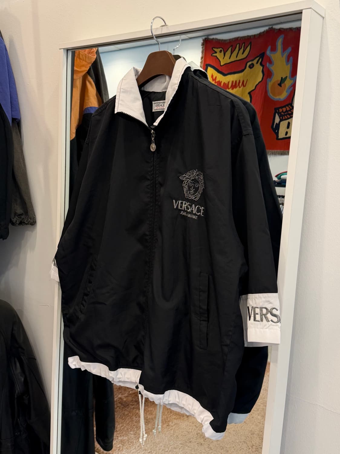 90s Versace Sport 베르사체 스포츠 나일론 웜업 반팔 집업  상품이미지1