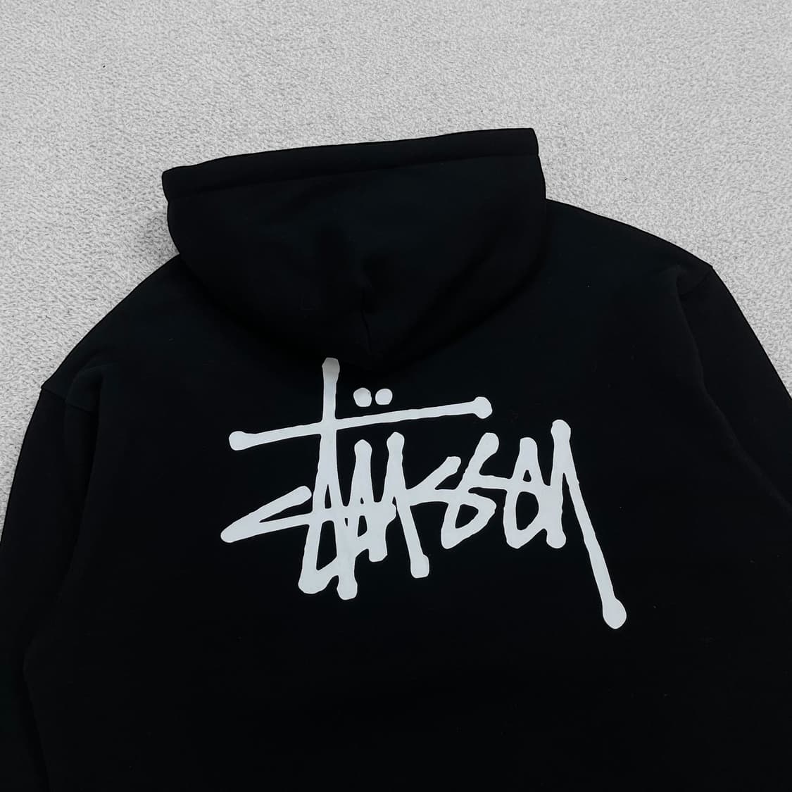 스투시 Stussy 베이직 로고 후드티 블랙 상품이미지3