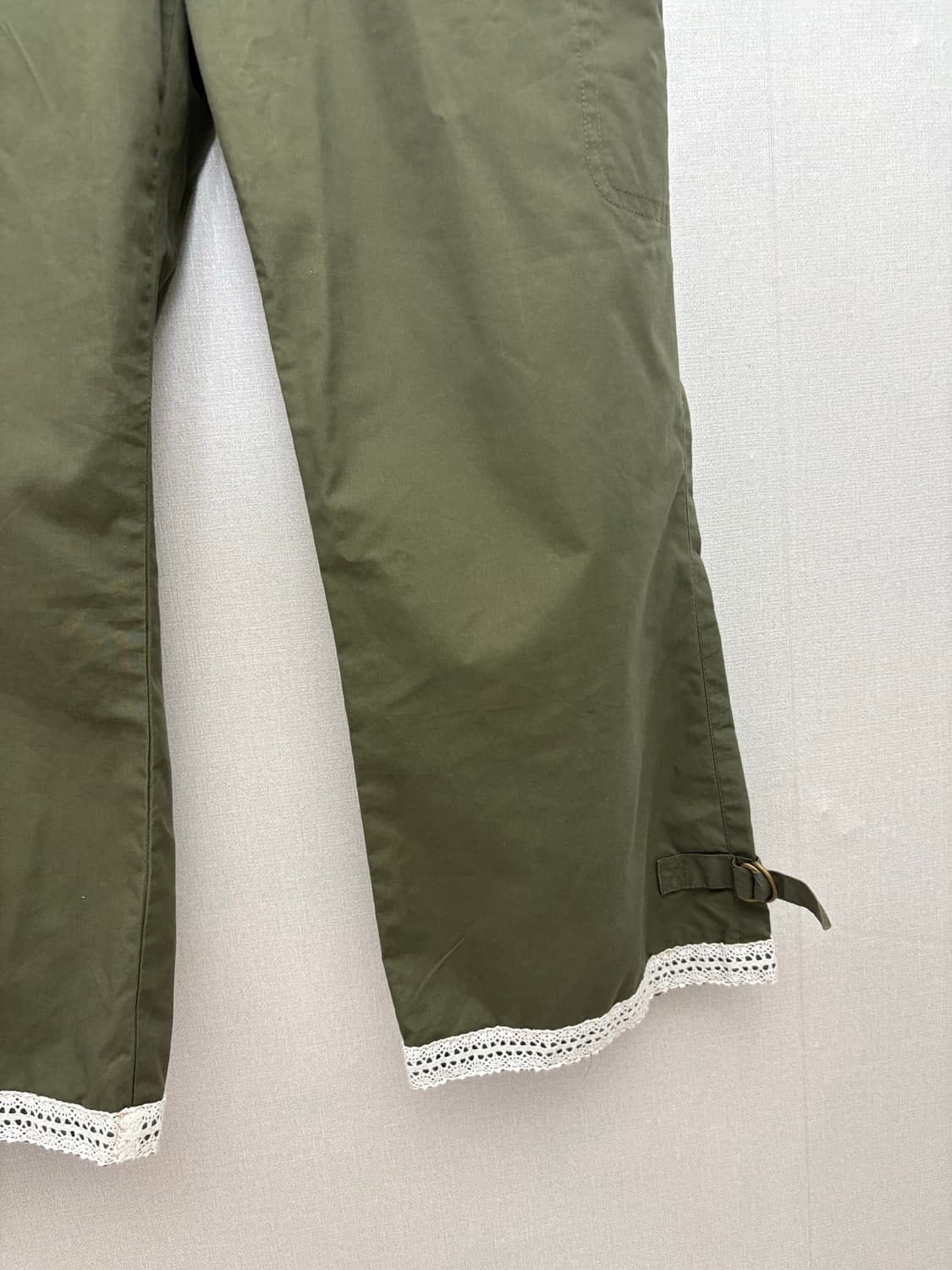 카키 레이스 7부 팬츠 상품이미지3