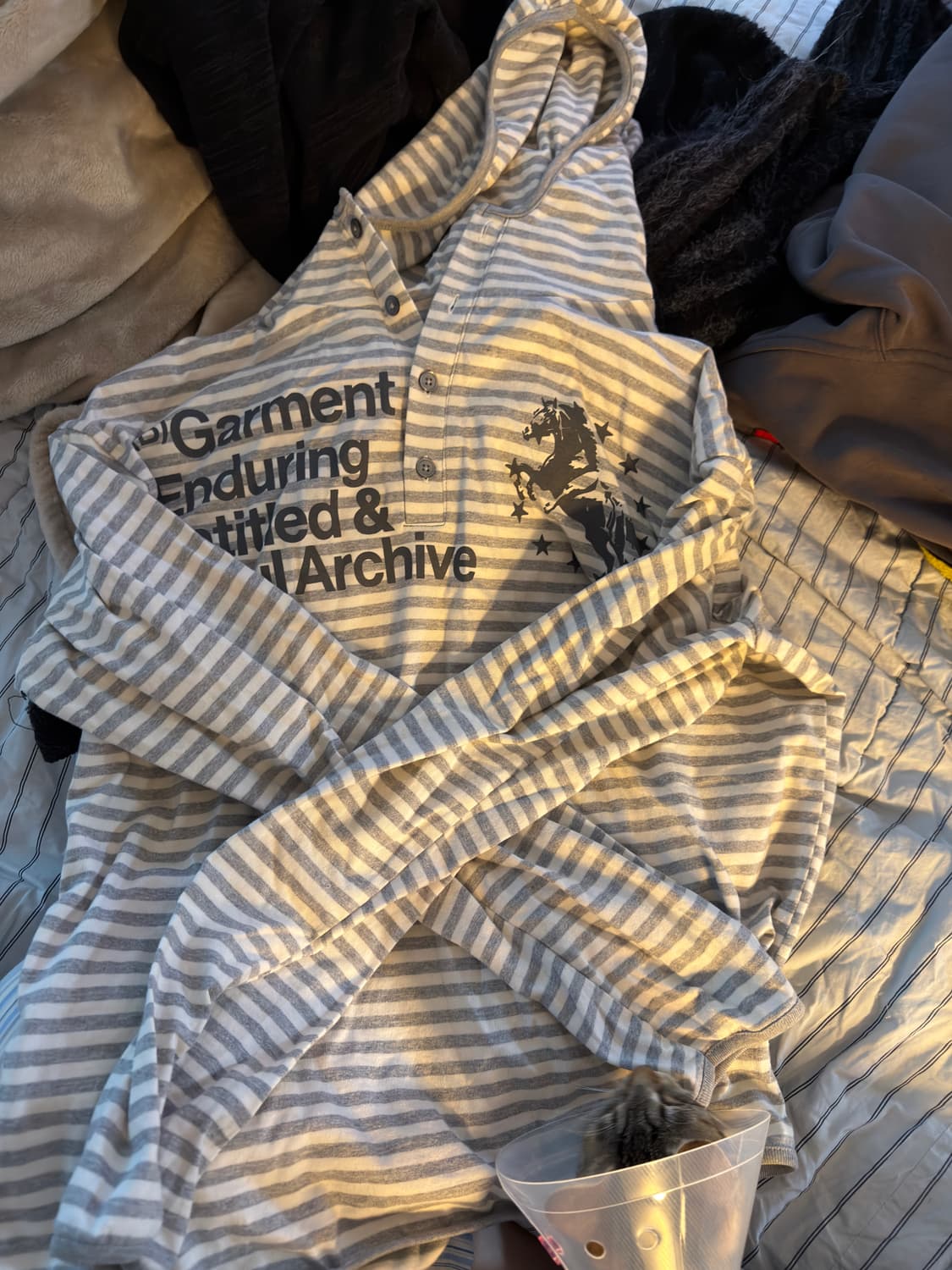 언타이틀 서울 스트라이프 후드티 L 상품이미지1