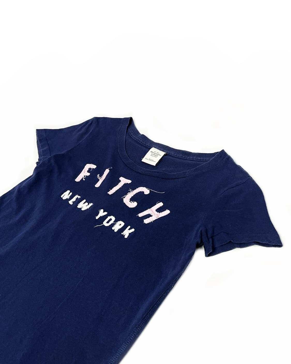 Abercrombie & Fitch 핑크 로고 패치 티셔츠 상품이미지3