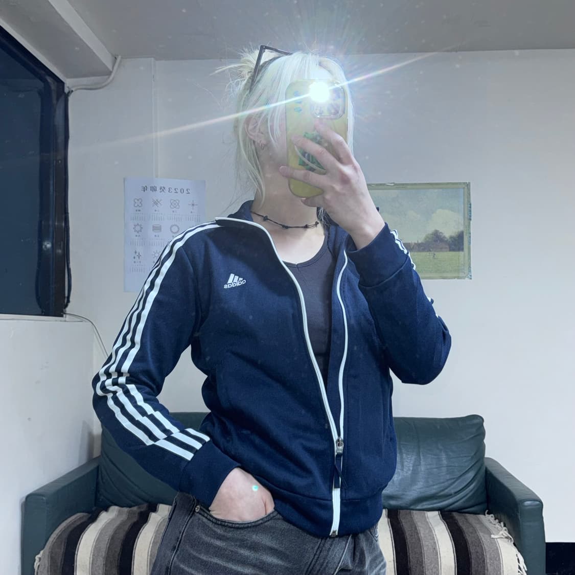 투티/0087 아디다스 네이비 트랙 져지 집업 상품이미지2