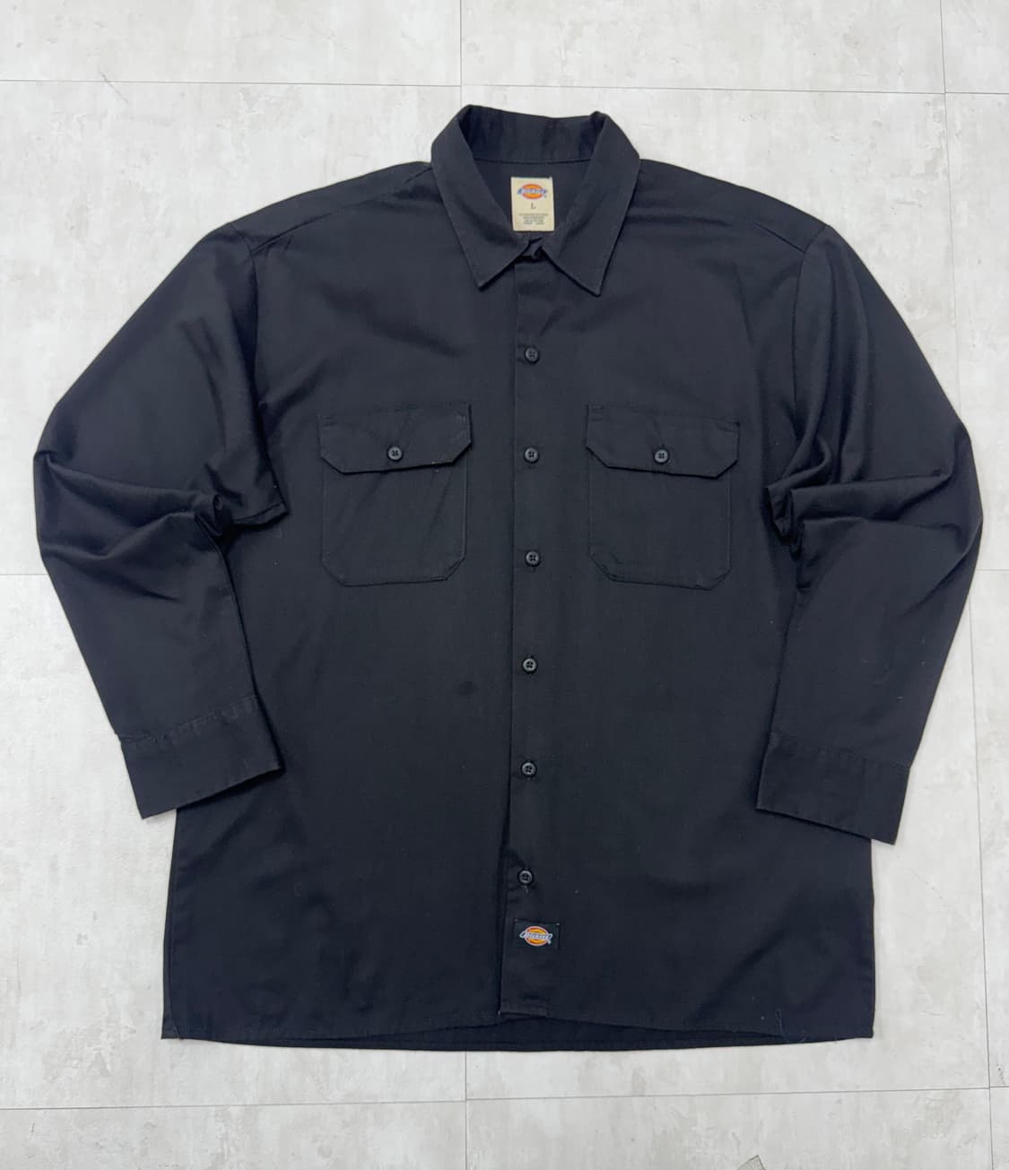 •Dickies 투포켓 워크 셔츠 블랙 상품이미지1