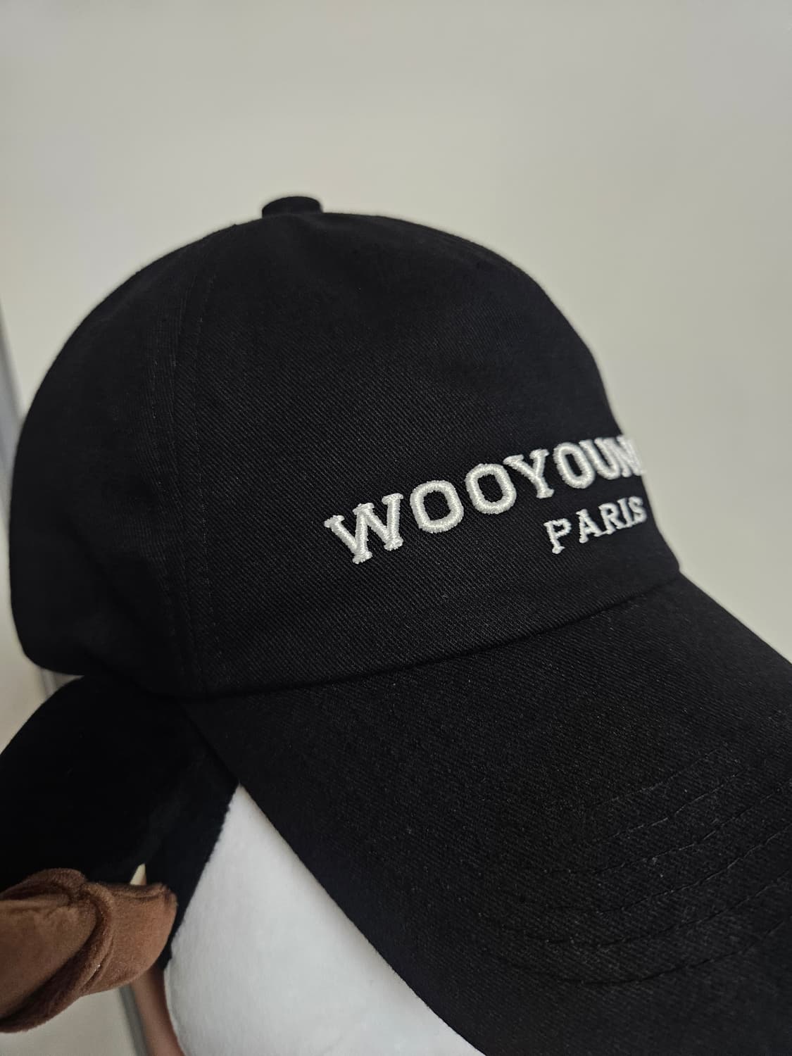 우영미 자수 볼캡 블랙  상품이미지4