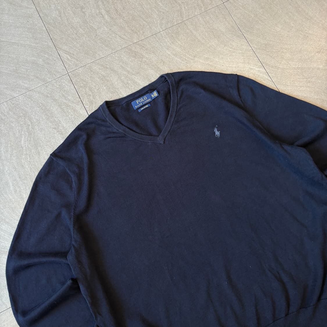 폴로 국내 매장 정품 네이비 피마 코튼 니트 상품이미지2