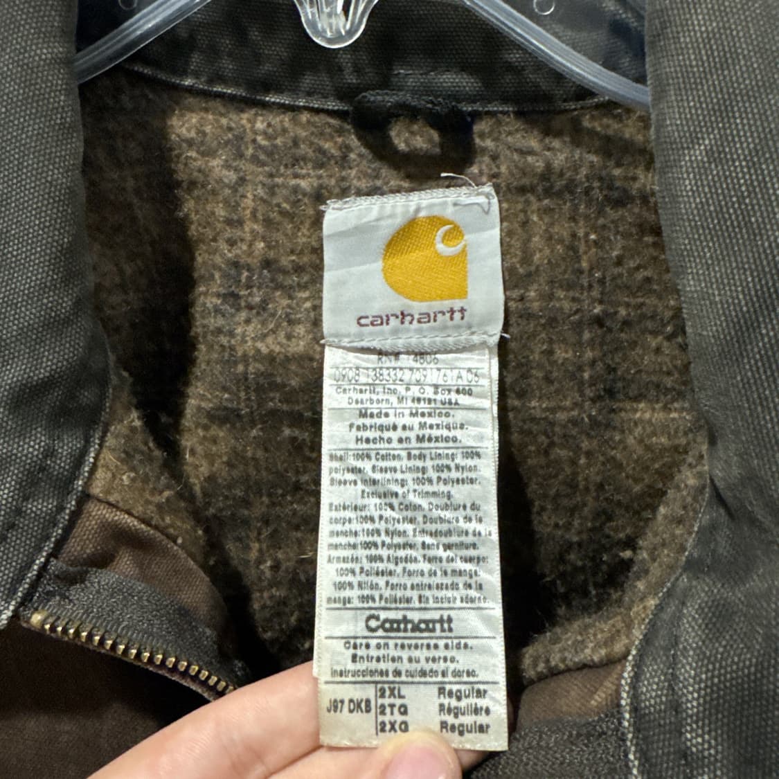 00s 칼하트 J97 디트로이트 자켓 다크브라운 상품이미지4