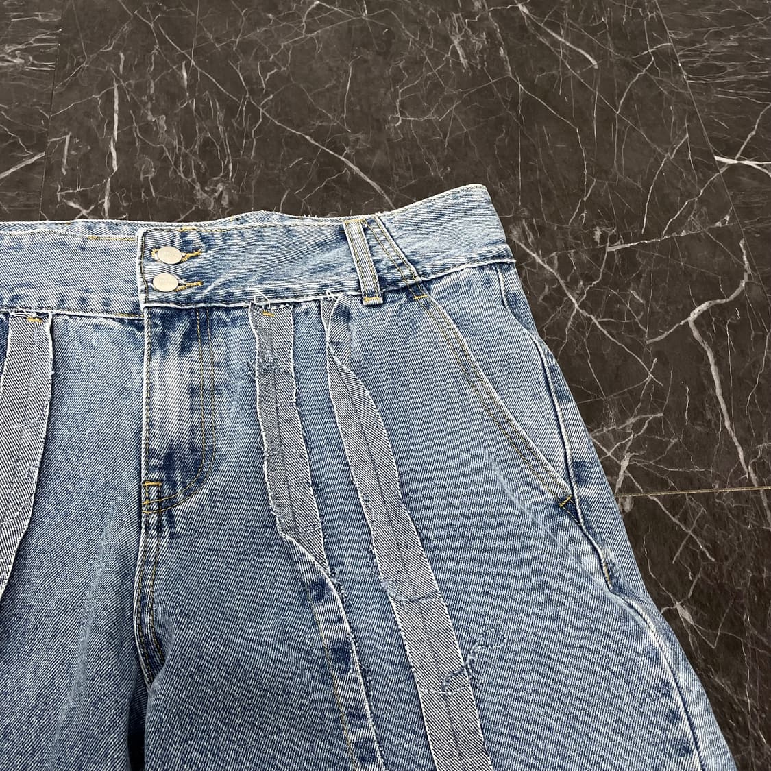 (새상품) 36in 루오니어 그런지 와이드 데님 팬츠 상품이미지7