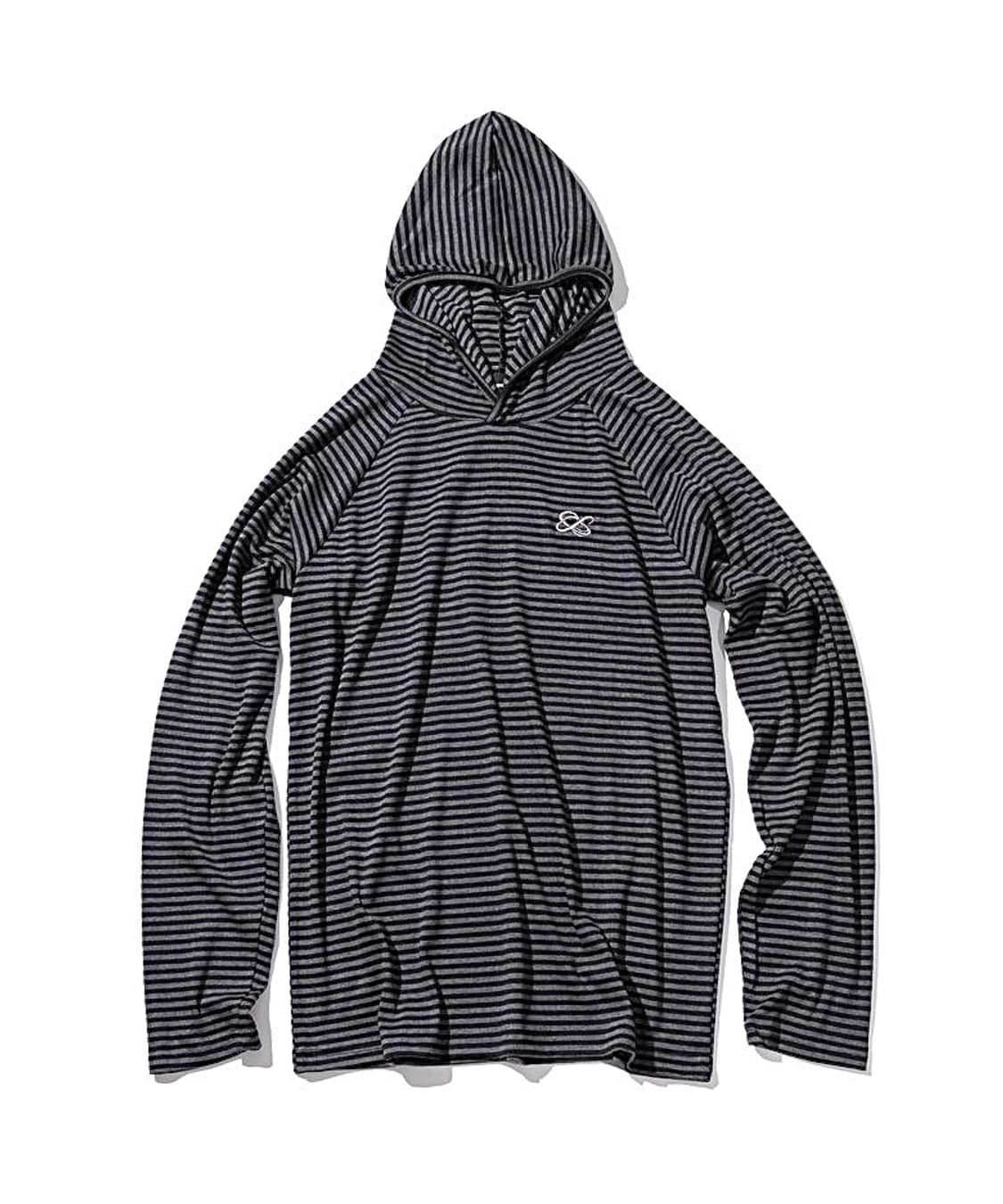 (1회착 택포가격) 매스노운 언메저드 로고 스트라이프 후드티 블랙 L 상품이미지1