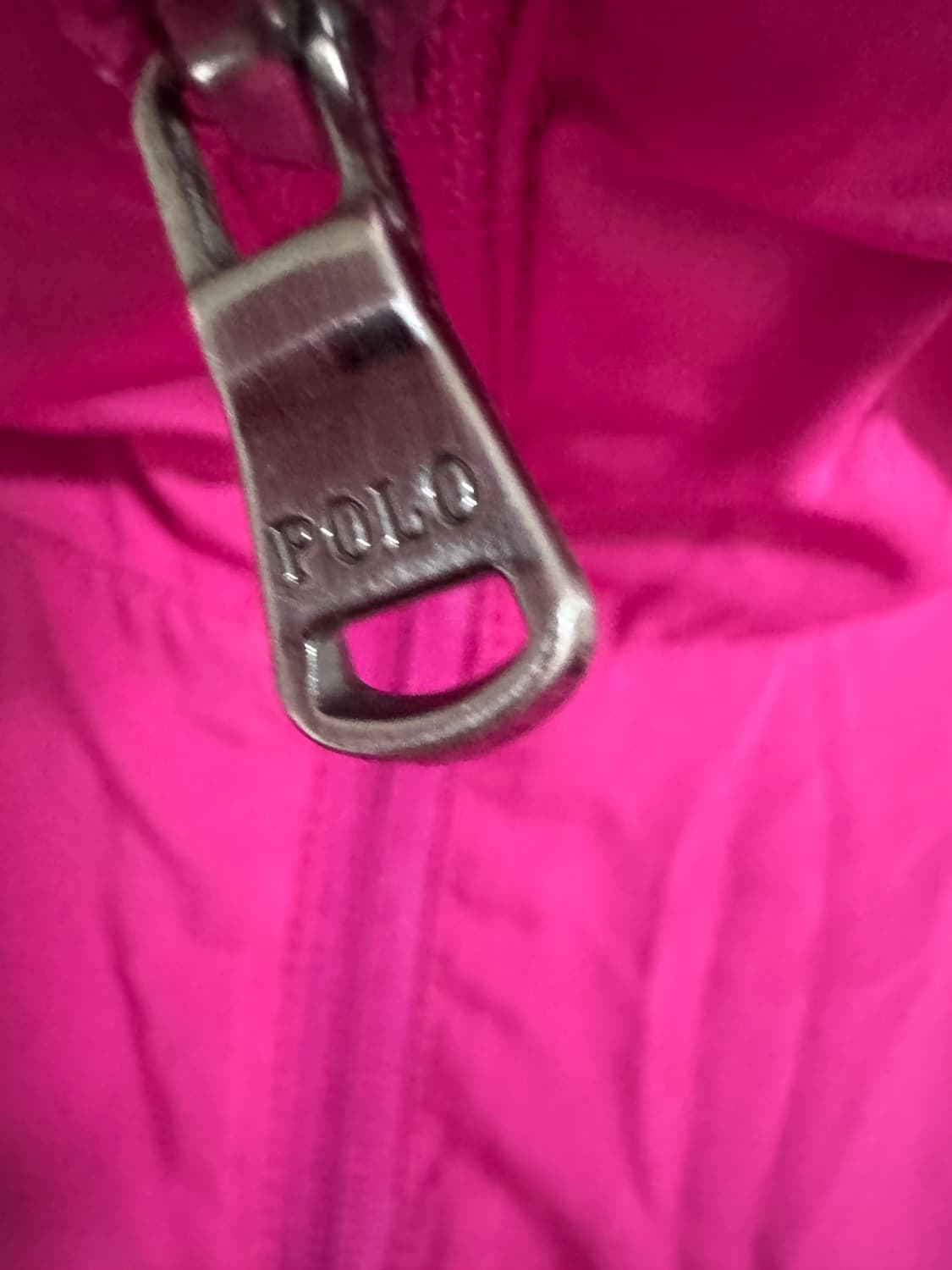 폴로랄프로렌 로고 핫핑크/마젠타 색상 후드 바람막이 M 상품이미지4