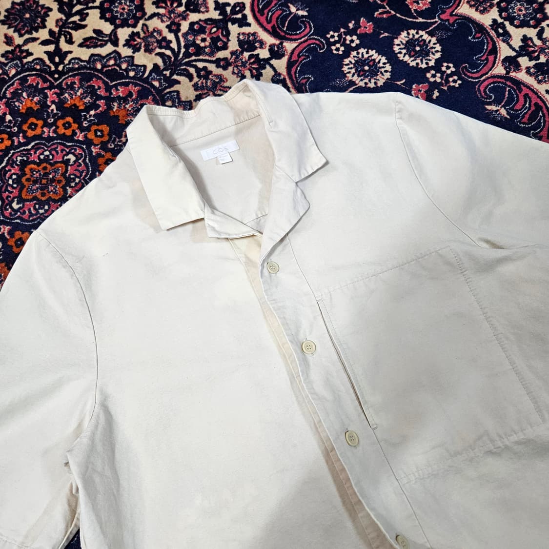 코스(COS) 카라넥 루즈핏 반팔 셔츠 L (100-105) size 상품이미지2