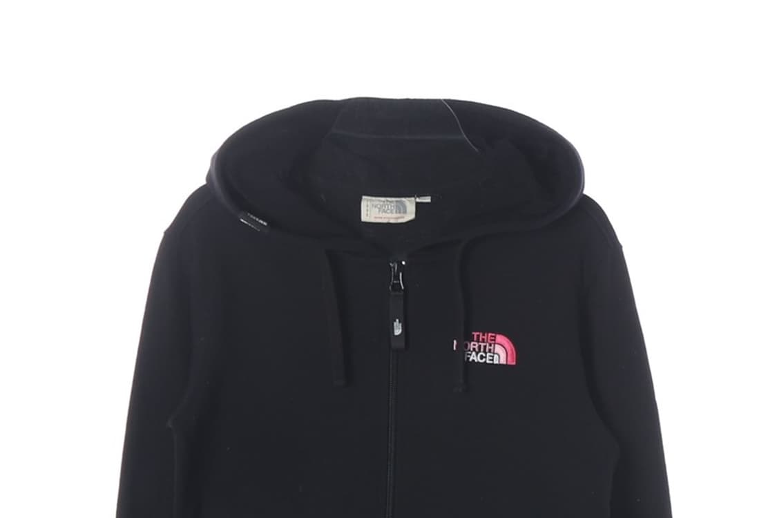 노스페이스 핑크 자수 로고 후드 집업 S 상품이미지3