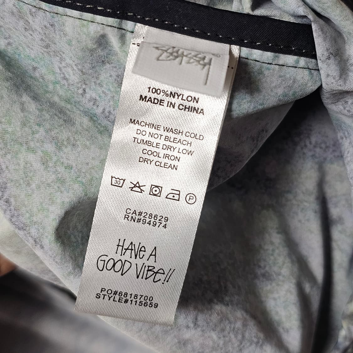 XL 2회착 스투시 코스트라인 비치 쉘 바람막이 자켓 멀티 105 110 상품이미지6