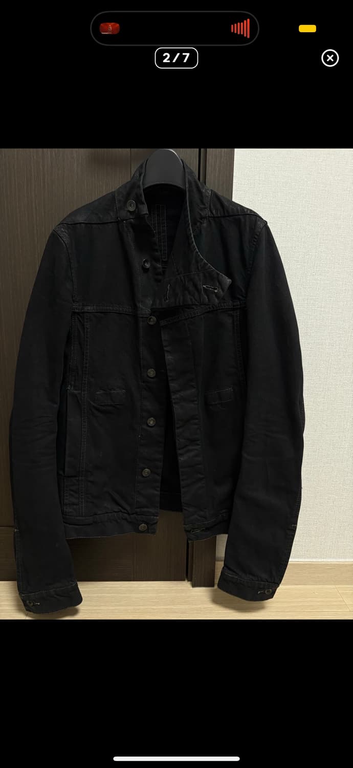 릭오웬스 슬레이브 데님자켓 블랙 xs 상품이미지2