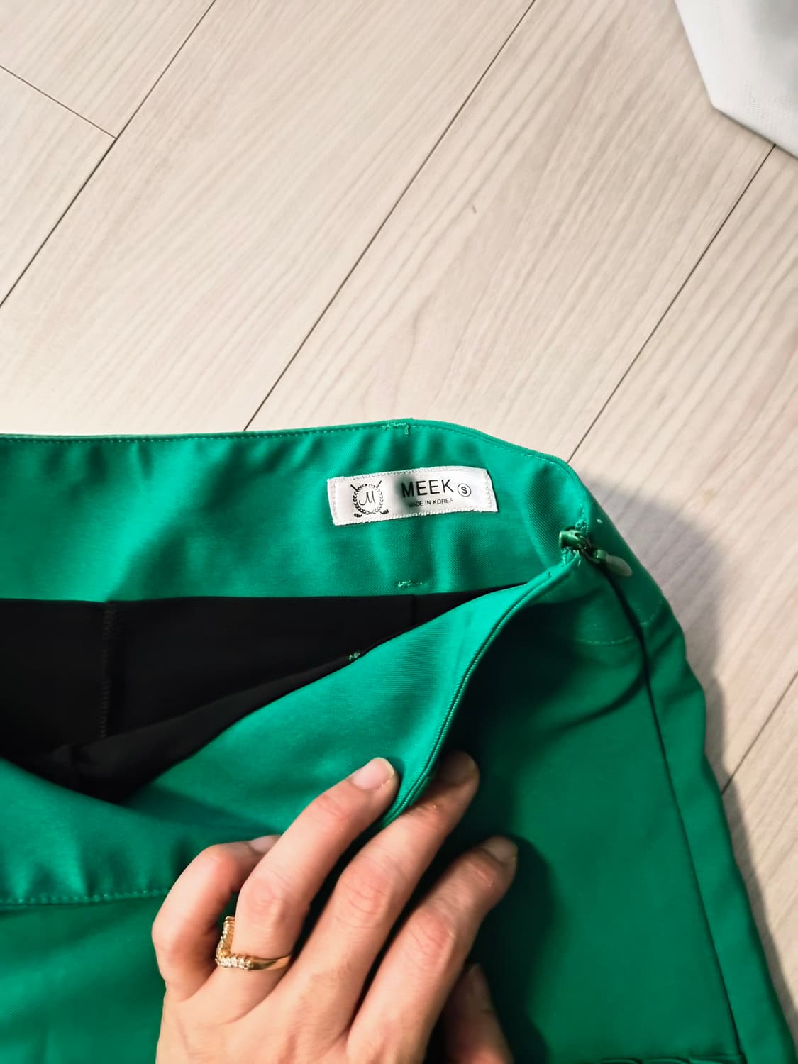 [MEEK] 쨍한 그린 컬러 주름 골프 스커트 (속바지유 상품이미지5
