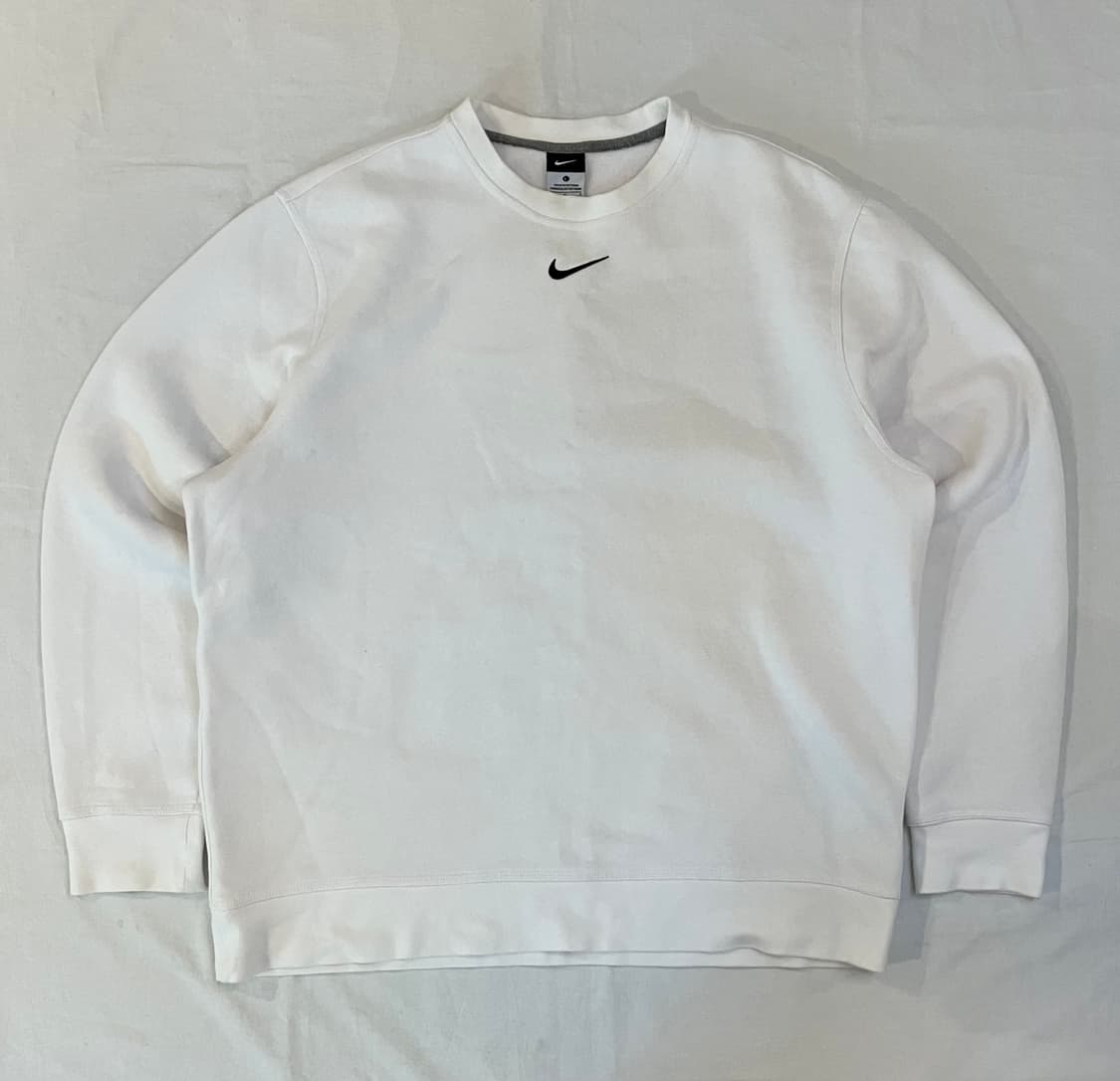 빈티지 나이키 센터 스우시 스웻셔츠 맨투맨 화이트 상품이미지1