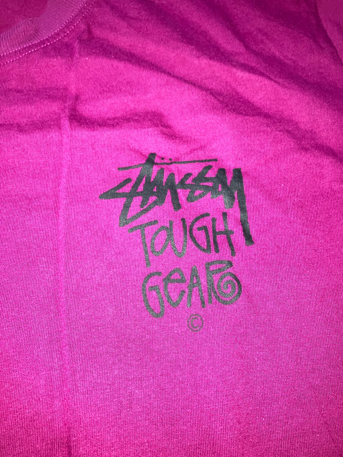 스투시 반팔 버건디 (사이즈: l) 상품이미지2