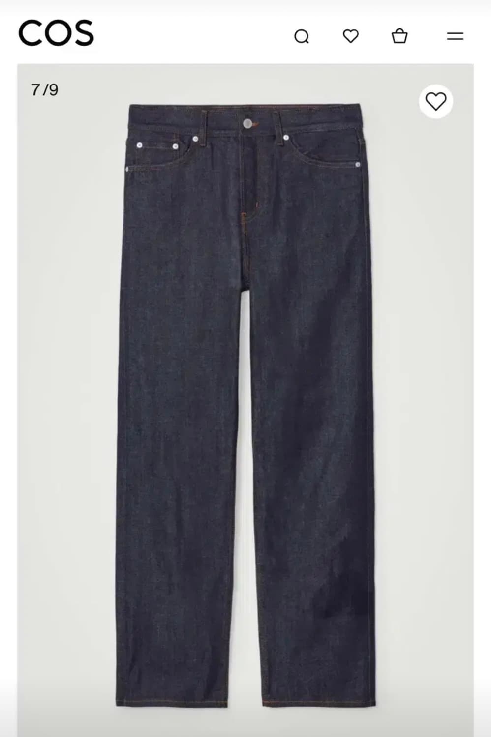 Cos 코스 로 셀비지 스트레이트 레그진 29/30 상품이미지1