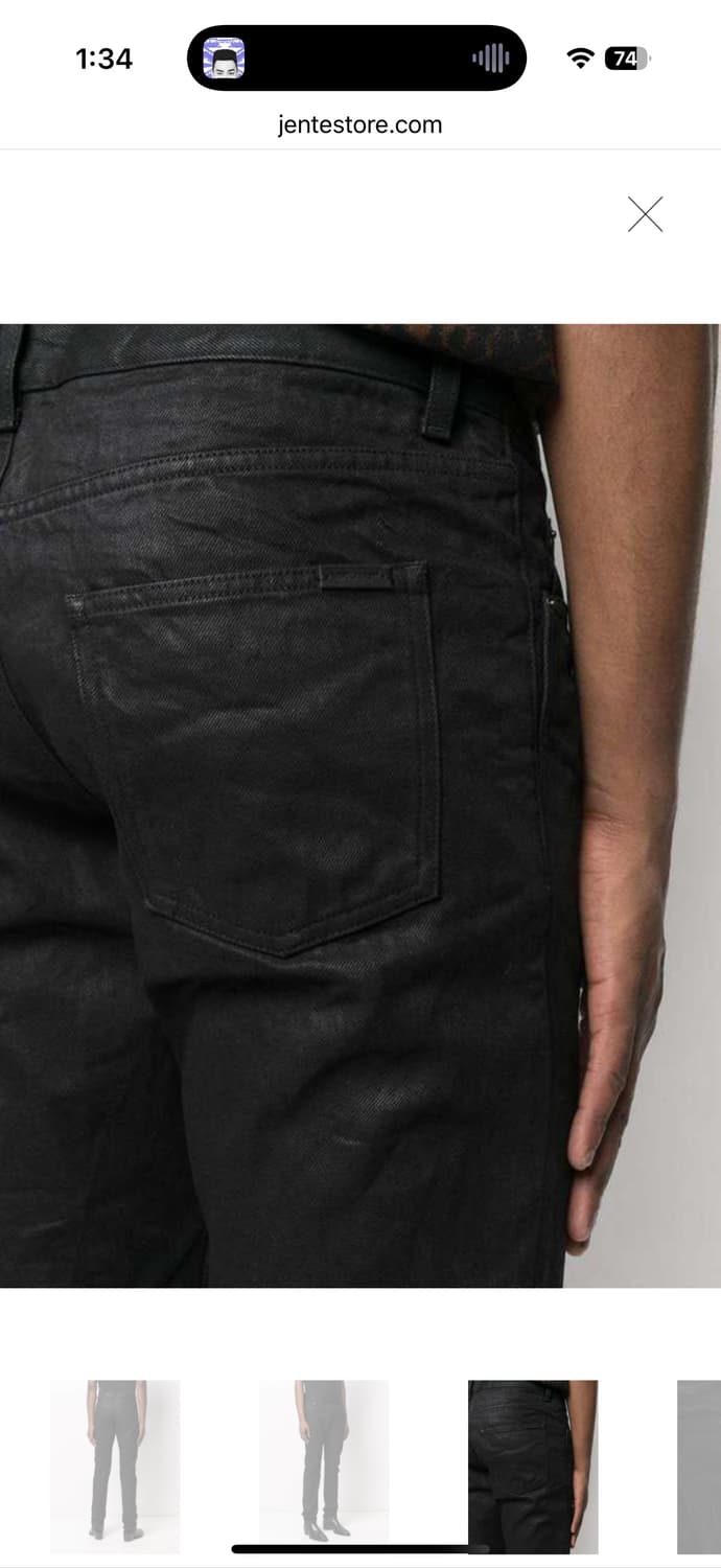 생로랑 21 블랙 스트레이트 진 상품이미지3