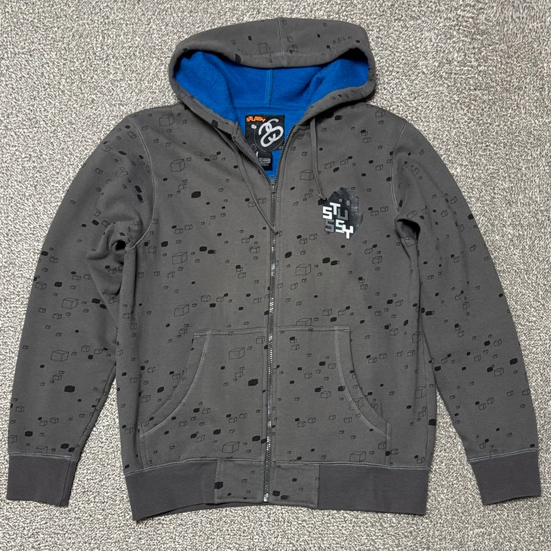[L] 00s 빈티지 스투시 시스템 후드집업 상품이미지1