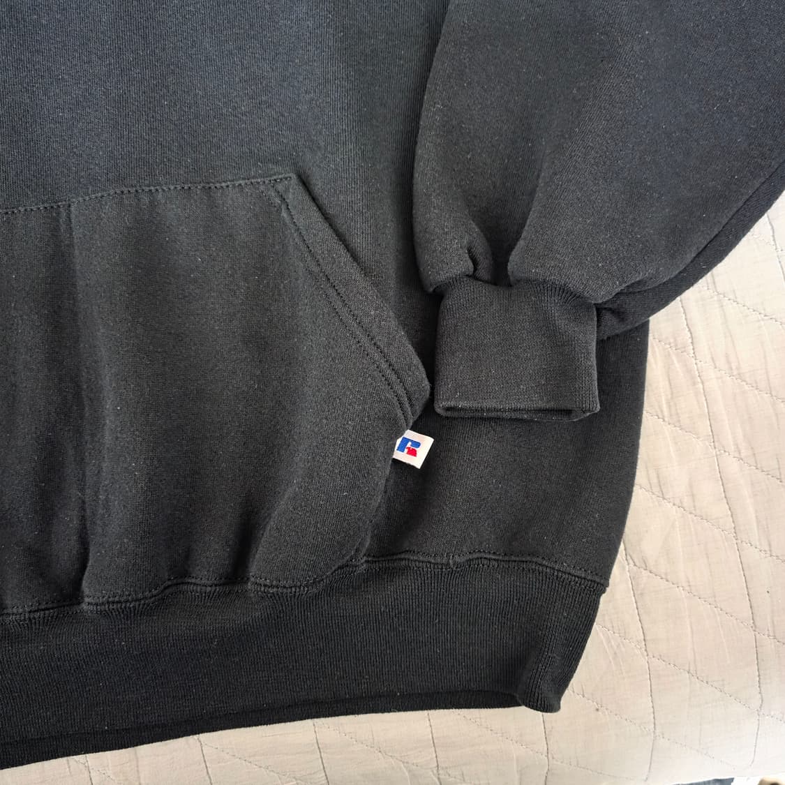 [XL] 90s 빈티지 러셀 애슬레틱 후드 후디 블랙 ver. 굿컨디션 상품이미지2