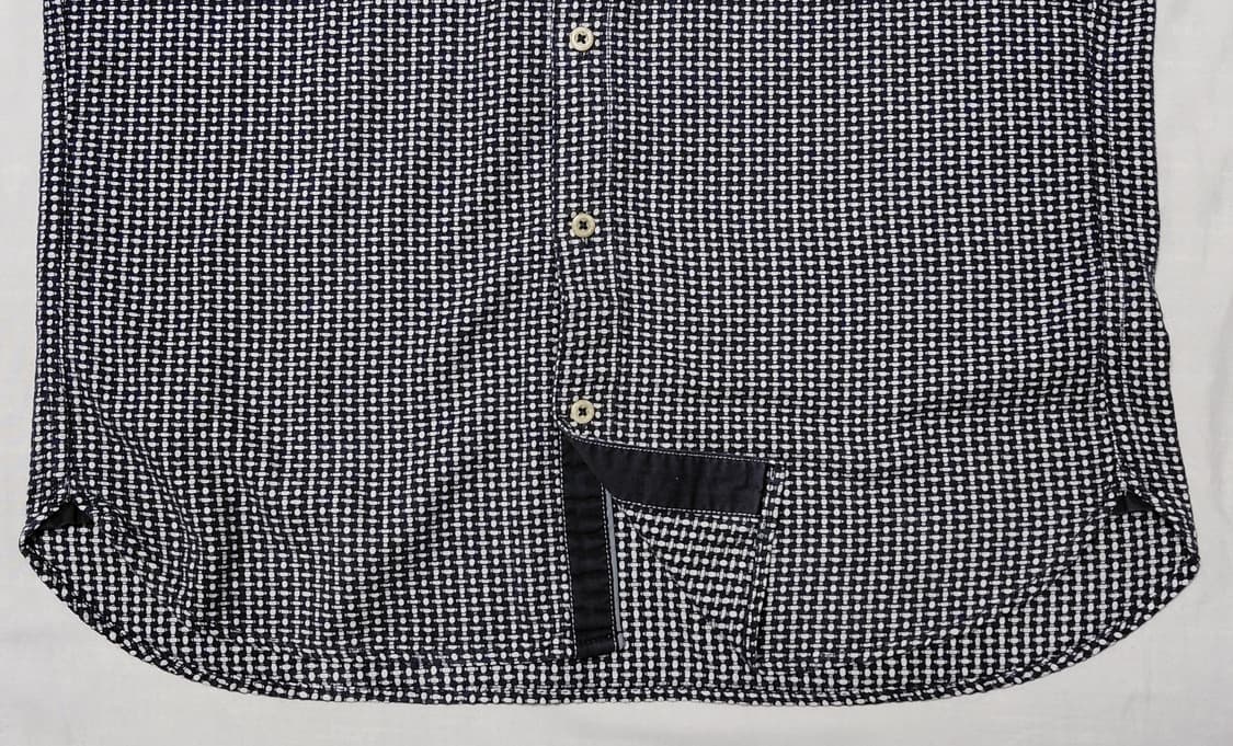 [LL] 일본 브랜드 Mitsumine 네이비 도트 텍스처 긴팔 셔츠 상품이미지4