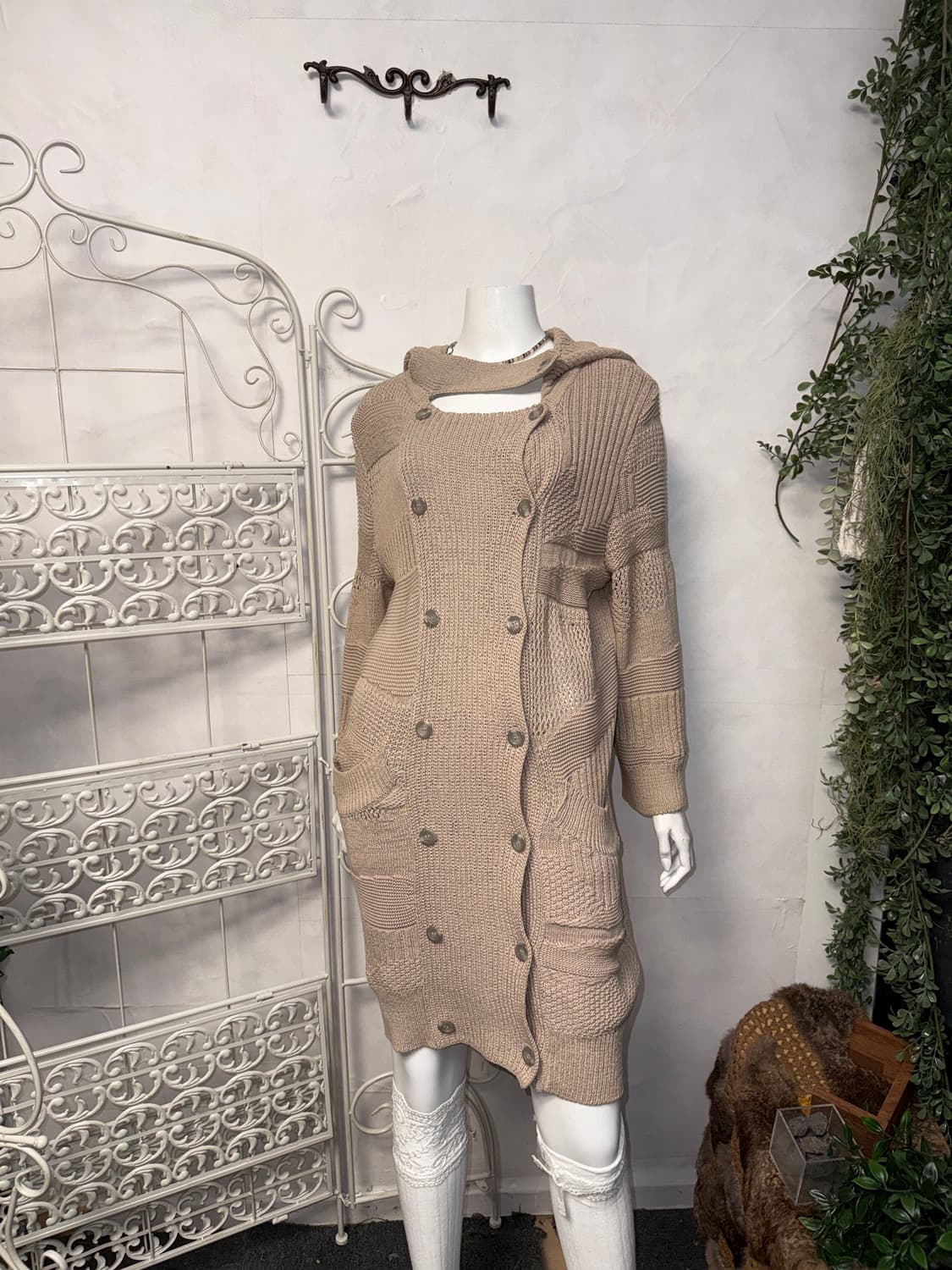 BNX double breasted hood long cardigan  상품이미지2