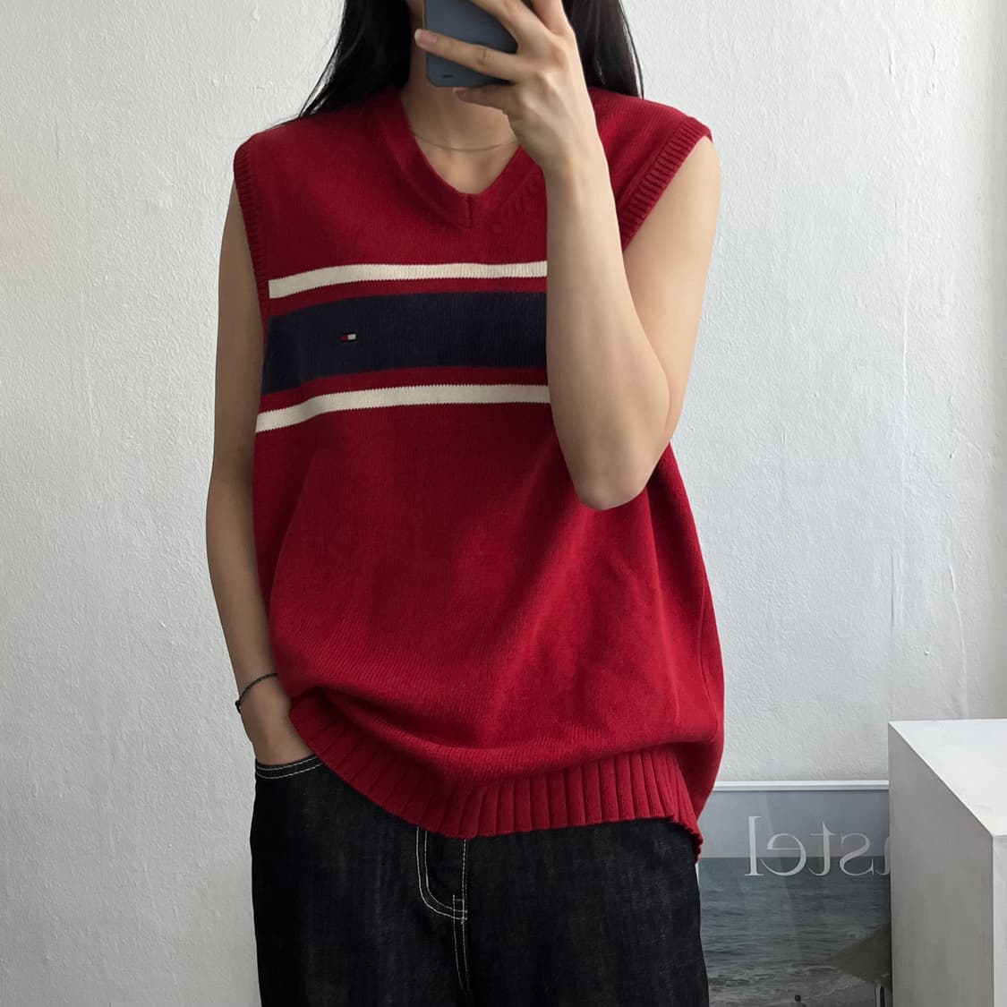 L) 타미힐피거니트조끼 A1483 상품이미지1