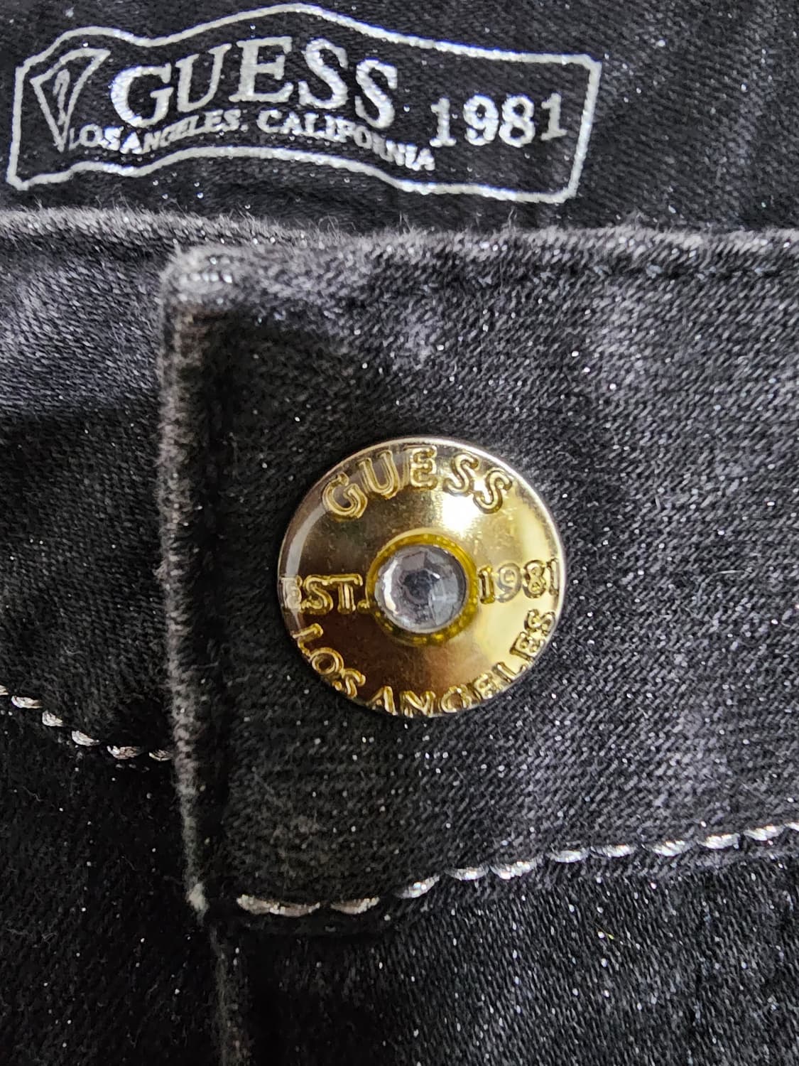 게스 블랙펄 스와르브스키 스판 기모 스키니 68-165  27인치 상품이미지6