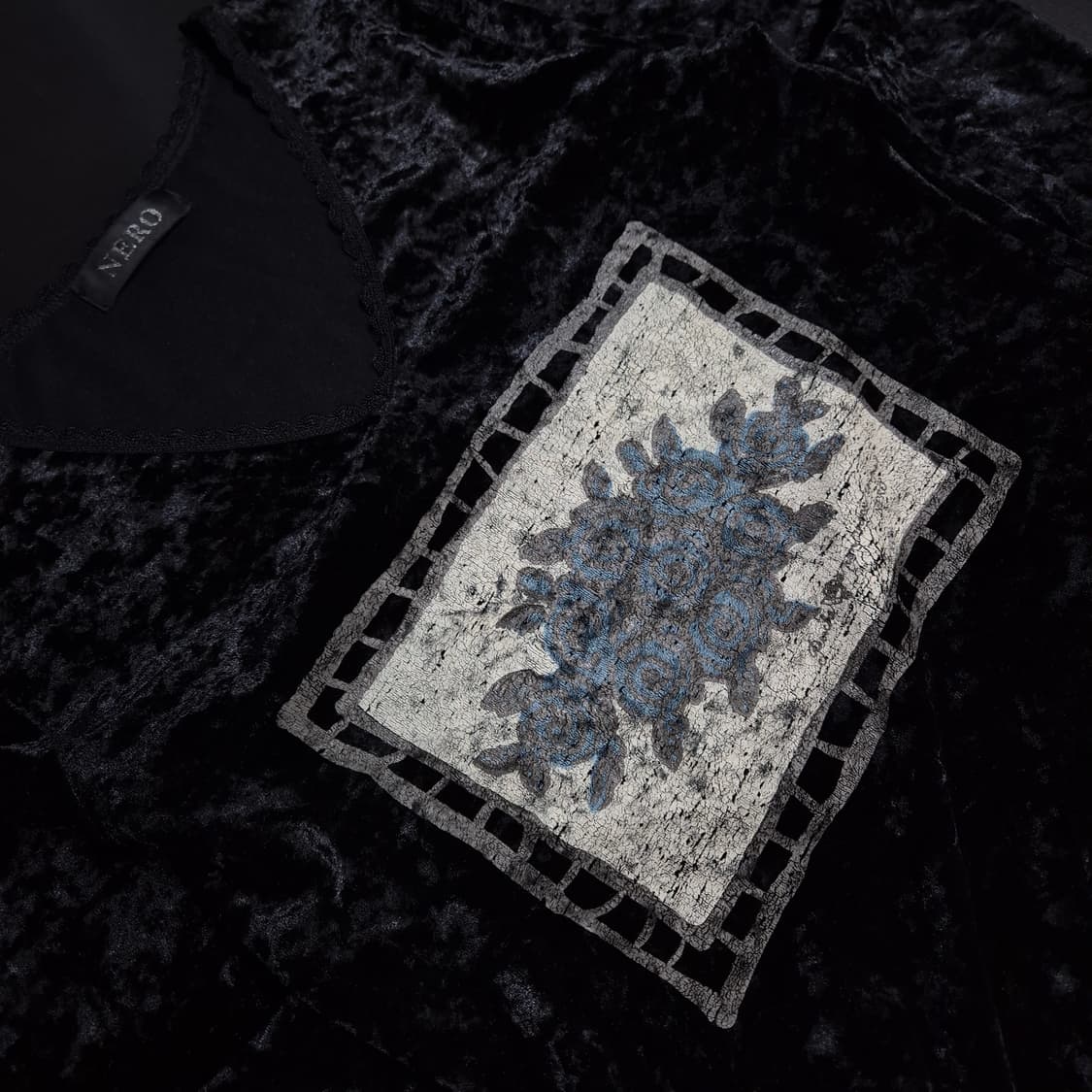 JPN VTG 고딕 스타일 벨벳 롱슬리브 OS사이즈 상품이미지3