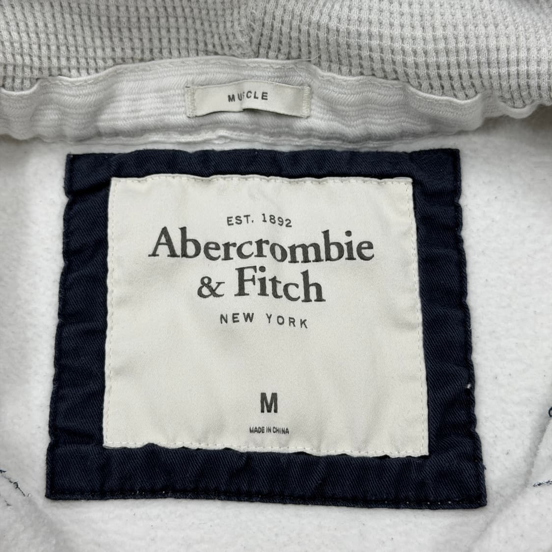 아베크롬비 빈티지 Y2K 데미지 디테일 기모 후드집업 자켓 화이트 S 상품이미지4