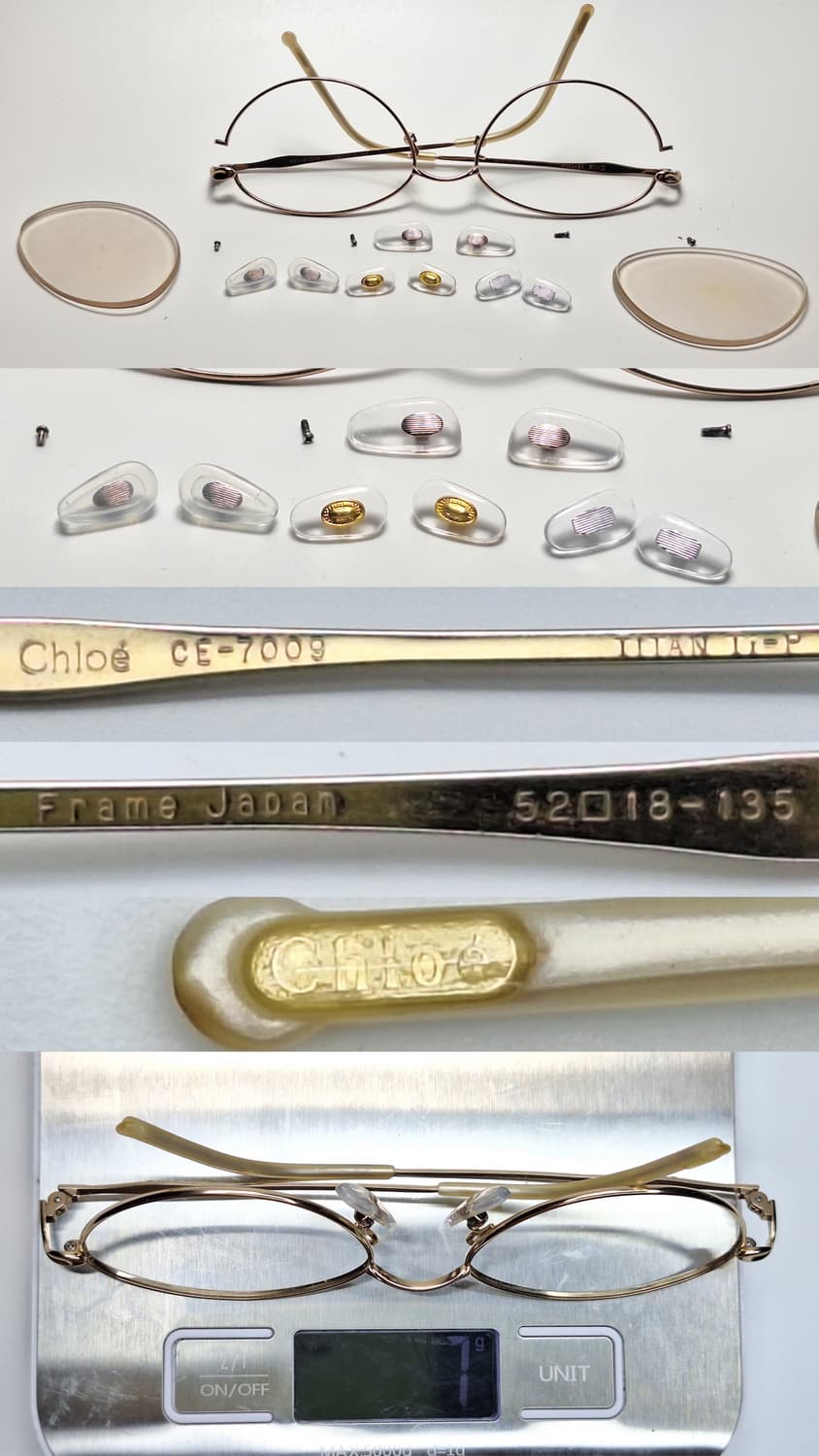 끌로에 Chloe CE-7009 순 티타늄 안경테/일본 제조 수입 명품 상품이미지6