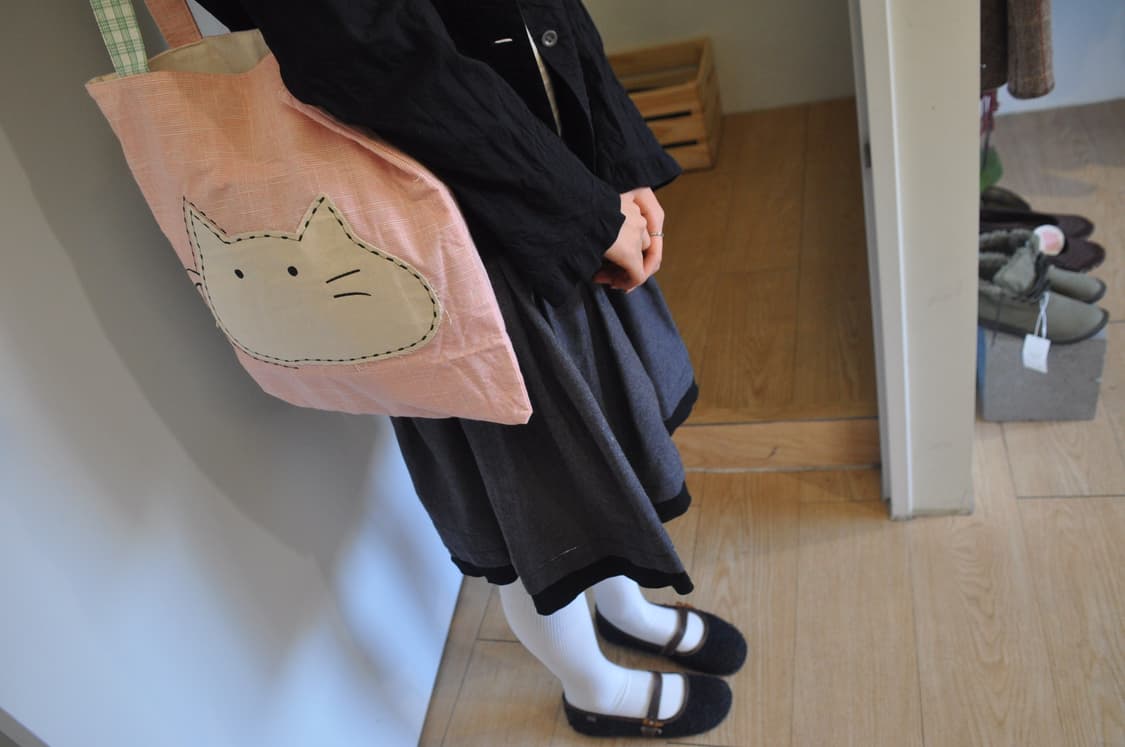 빈티지 투톤 스커트 상품이미지3