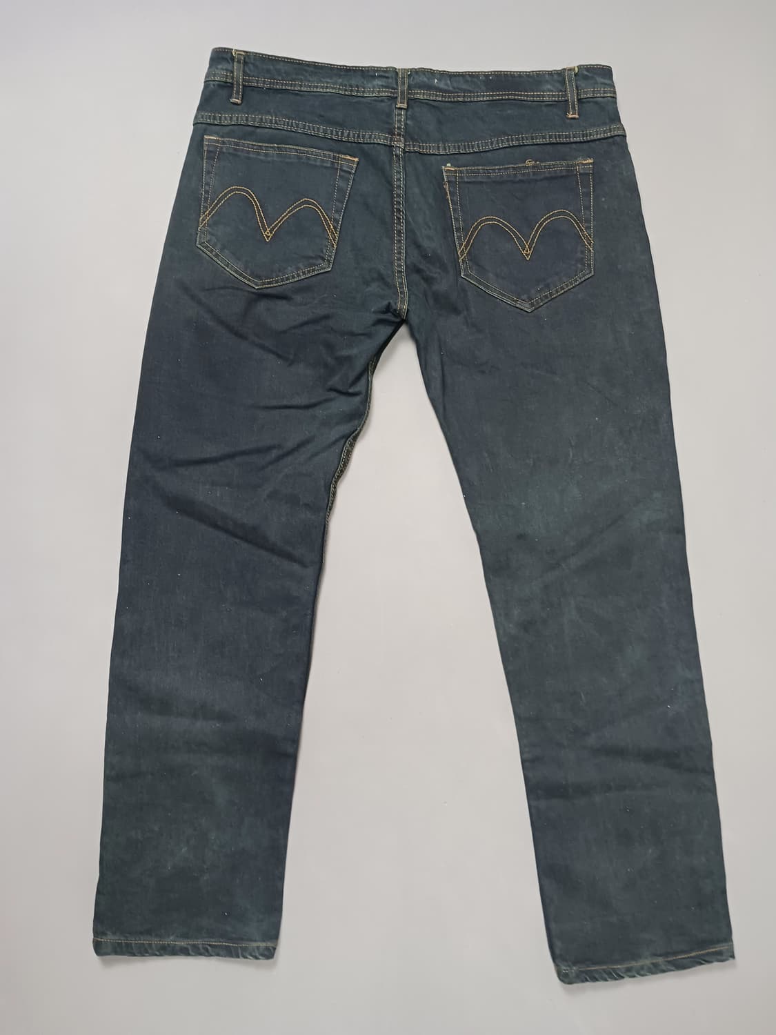 [37] 빈티지 흑청 생지 레귤러진 청바지 상품이미지7