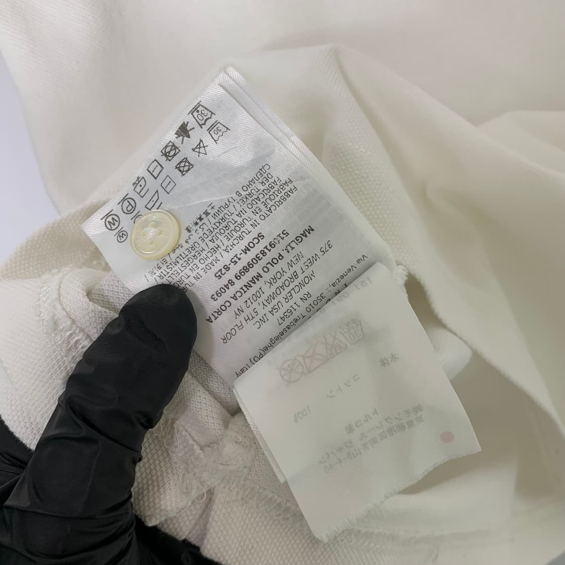 몽클레어 반팔 티셔츠 카라티 M 정품 빈티지 아이보리 남녀공용 상품이미지8
