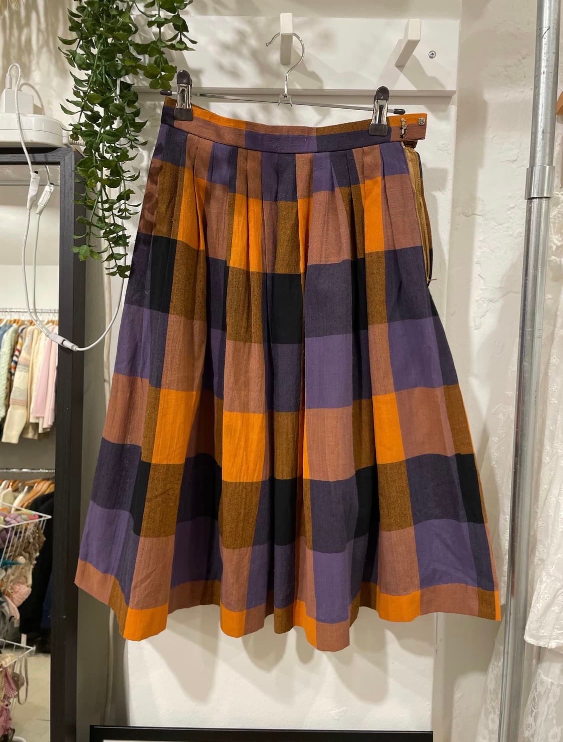 jpn Checkered Mid Skirt 상품이미지4