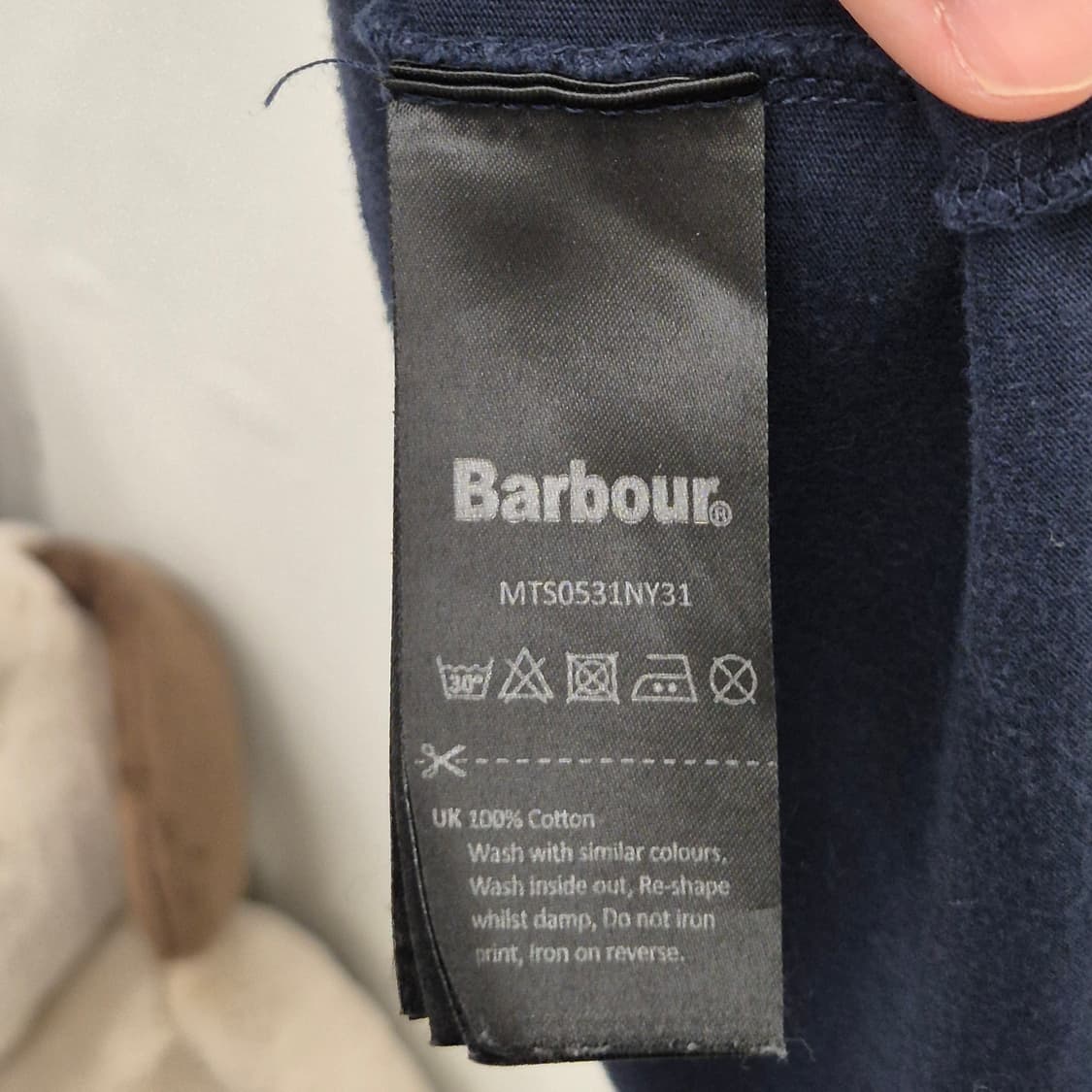 바버 로고 반팔티 L 상품이미지6