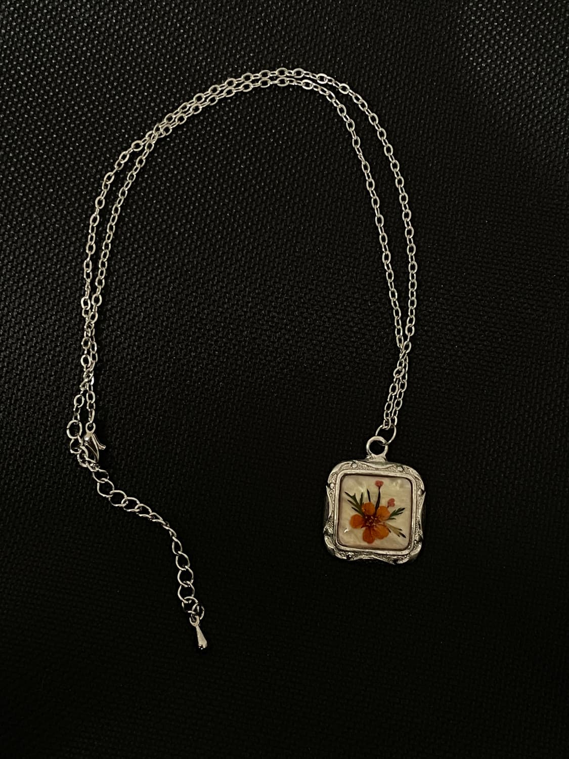 빈티지 오리엔탈 히피 자개 압화 목걸이 상품이미지2