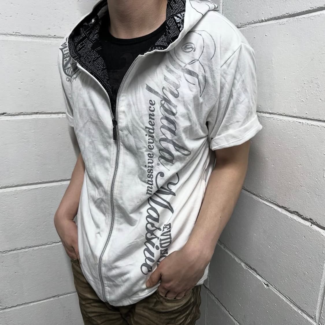 Impala lettering short zip up hood 상품이미지3