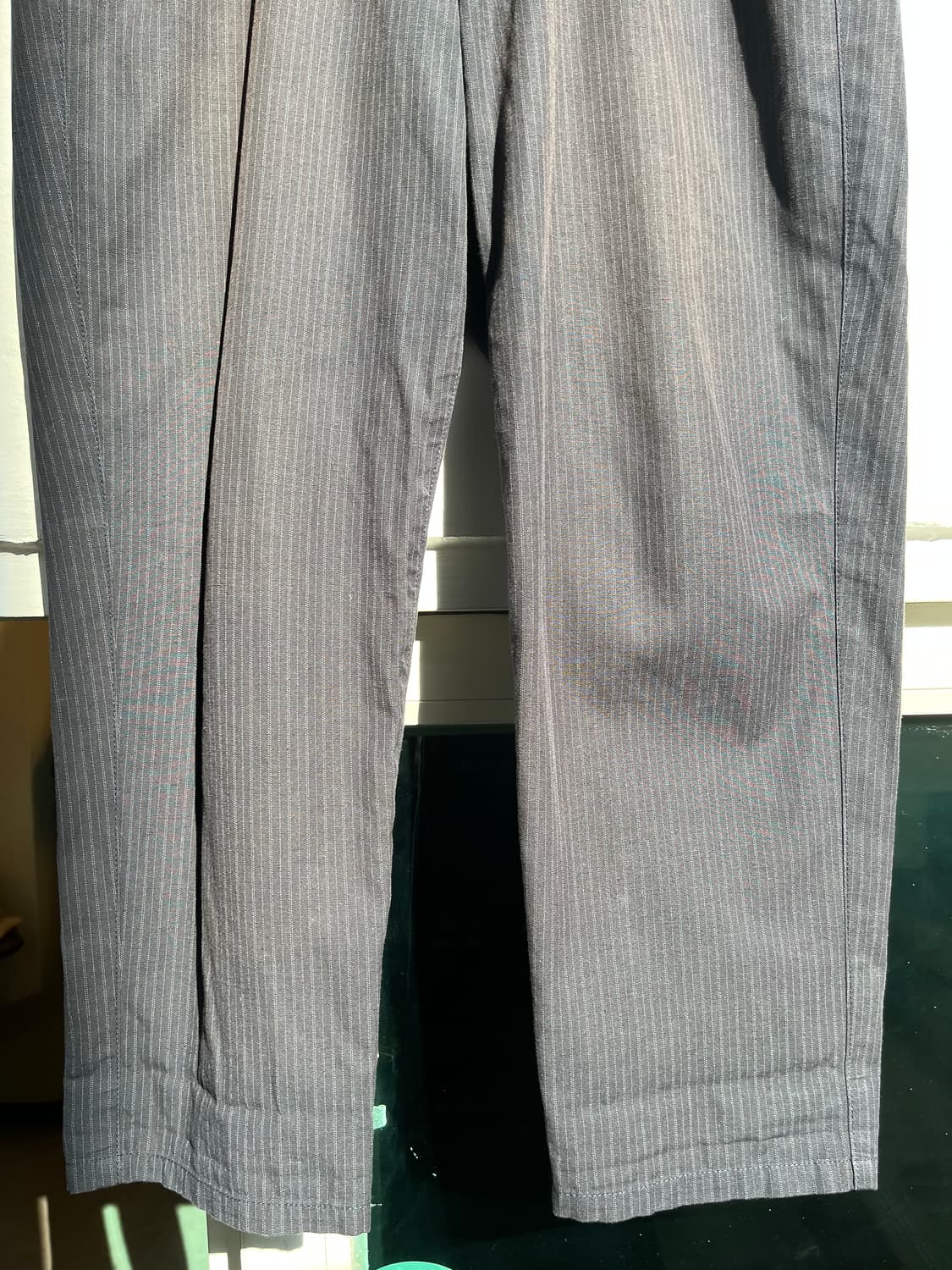 Junya Watanabe 꼼데가르송 맨 스트라이프 코튼 린넨 팬츠 M 상품이미지4