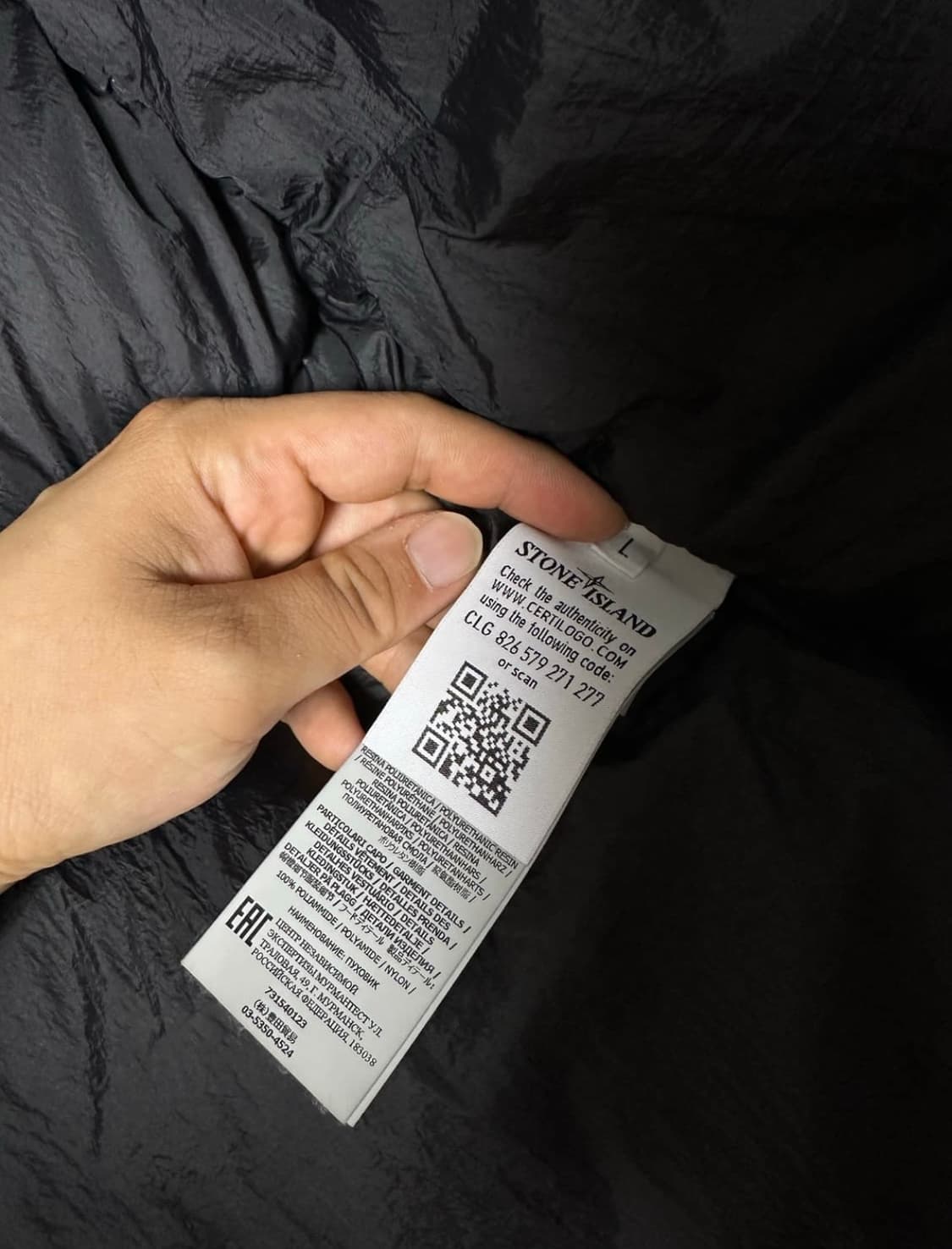 L]스톤아일랜드 크링클랩스 패딩 20fw 다크그레이 상품이미지7