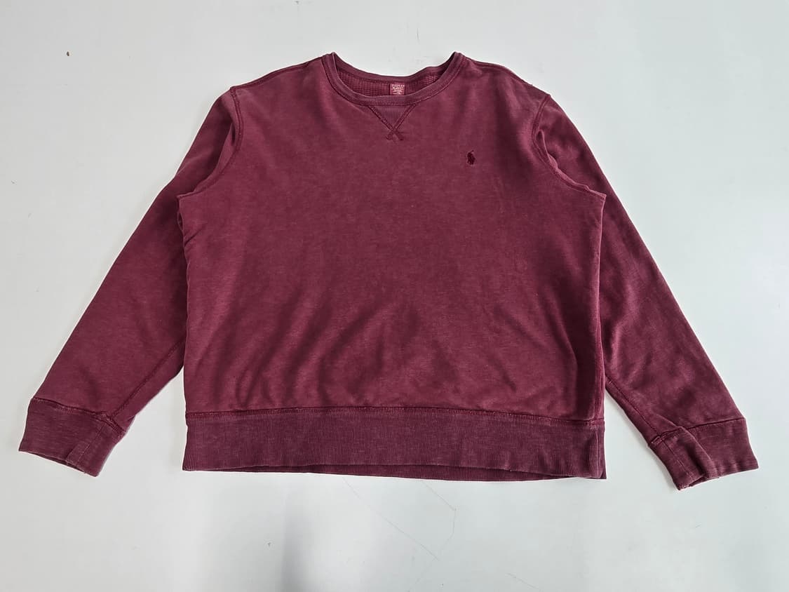 폴로 랄프로렌 코튼 스웨트셔츠 버건디 XL 상품이미지1