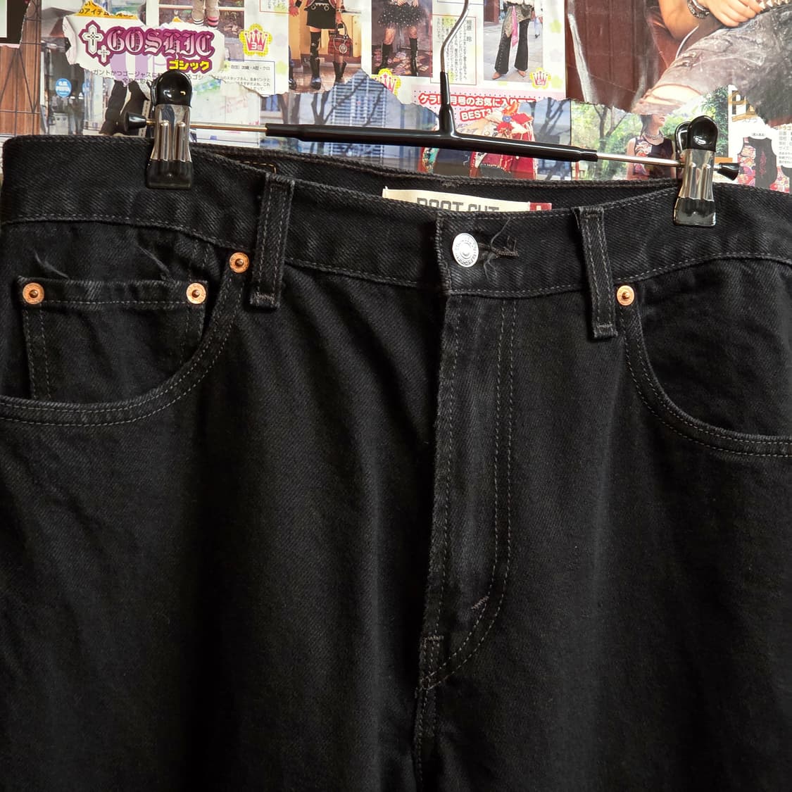 리바이스 517 세미 부츠컷 블랙 팬츠 상품이미지7