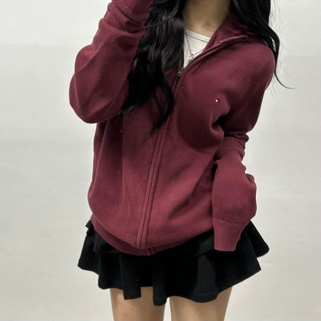 타미힐피거 프리미엄 코튼 니트집업(M) 상품이미지1