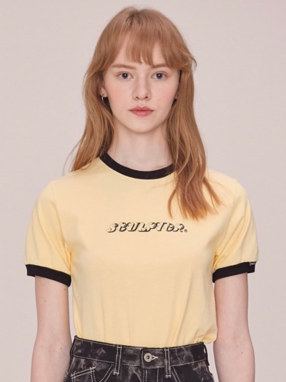 스컬프터 Heartring Ringer Tee [YELLOW] y2k 상품이미지1