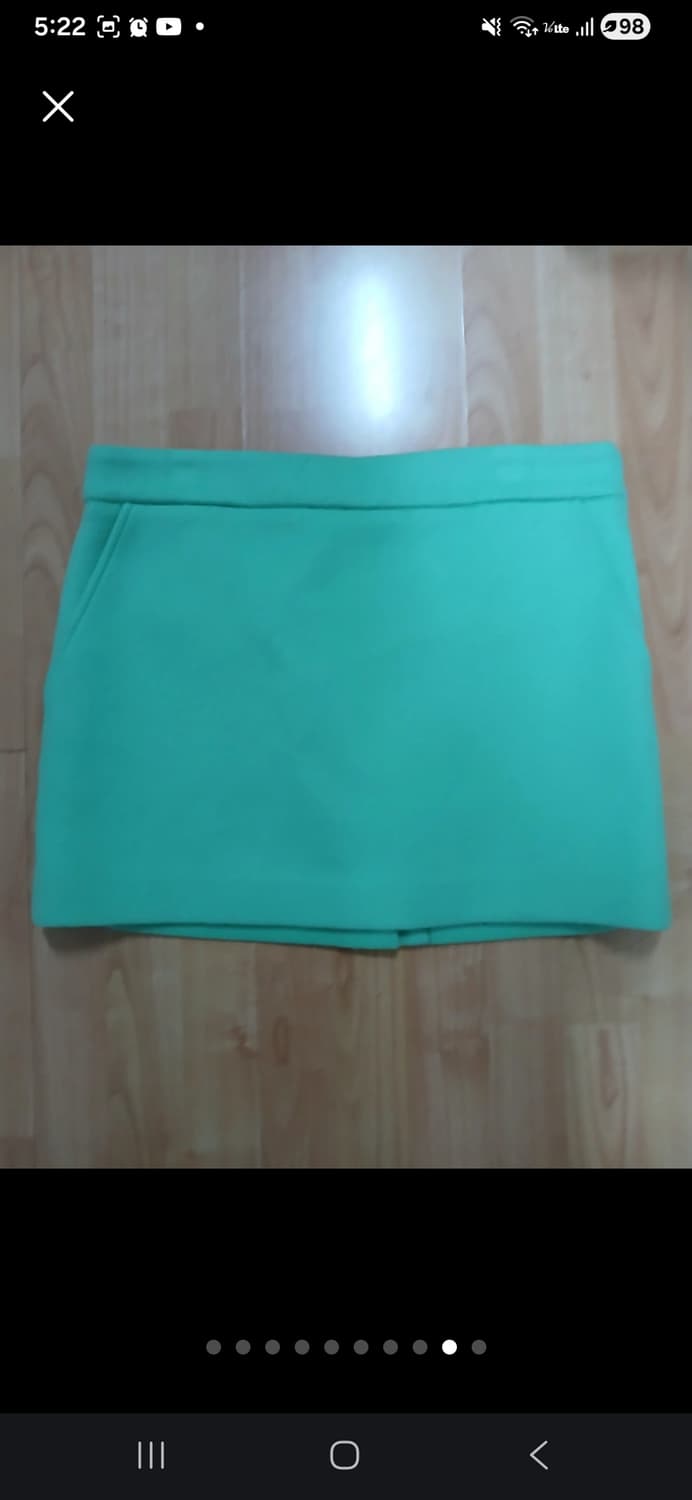 렉토 울 미니스커트 민트 L 새상품 상품이미지8