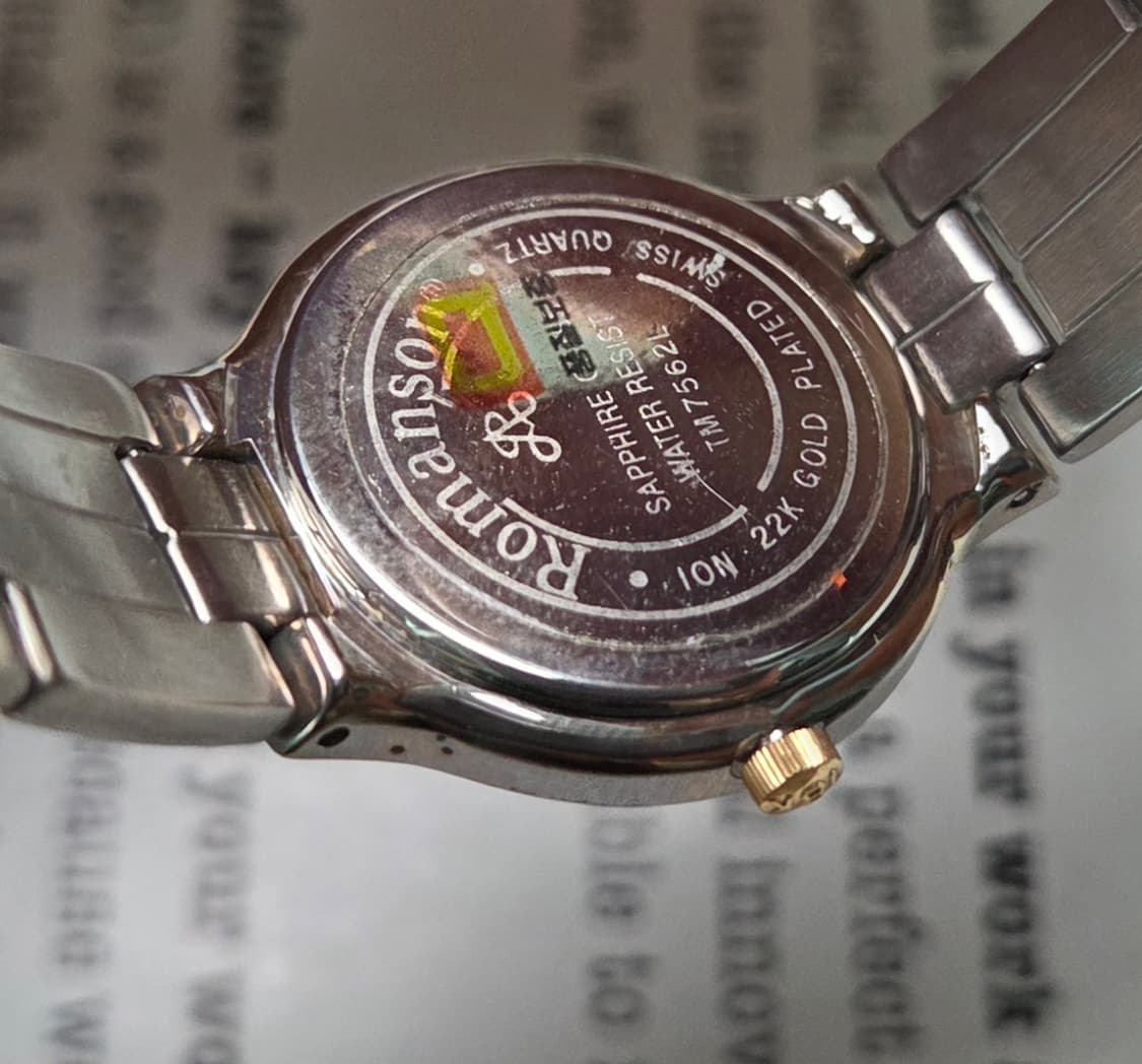 데드스탁] 빈티지 로만손 화이트다이얼 콤비 독립초침 쿼츠 여성용
 상품이미지8